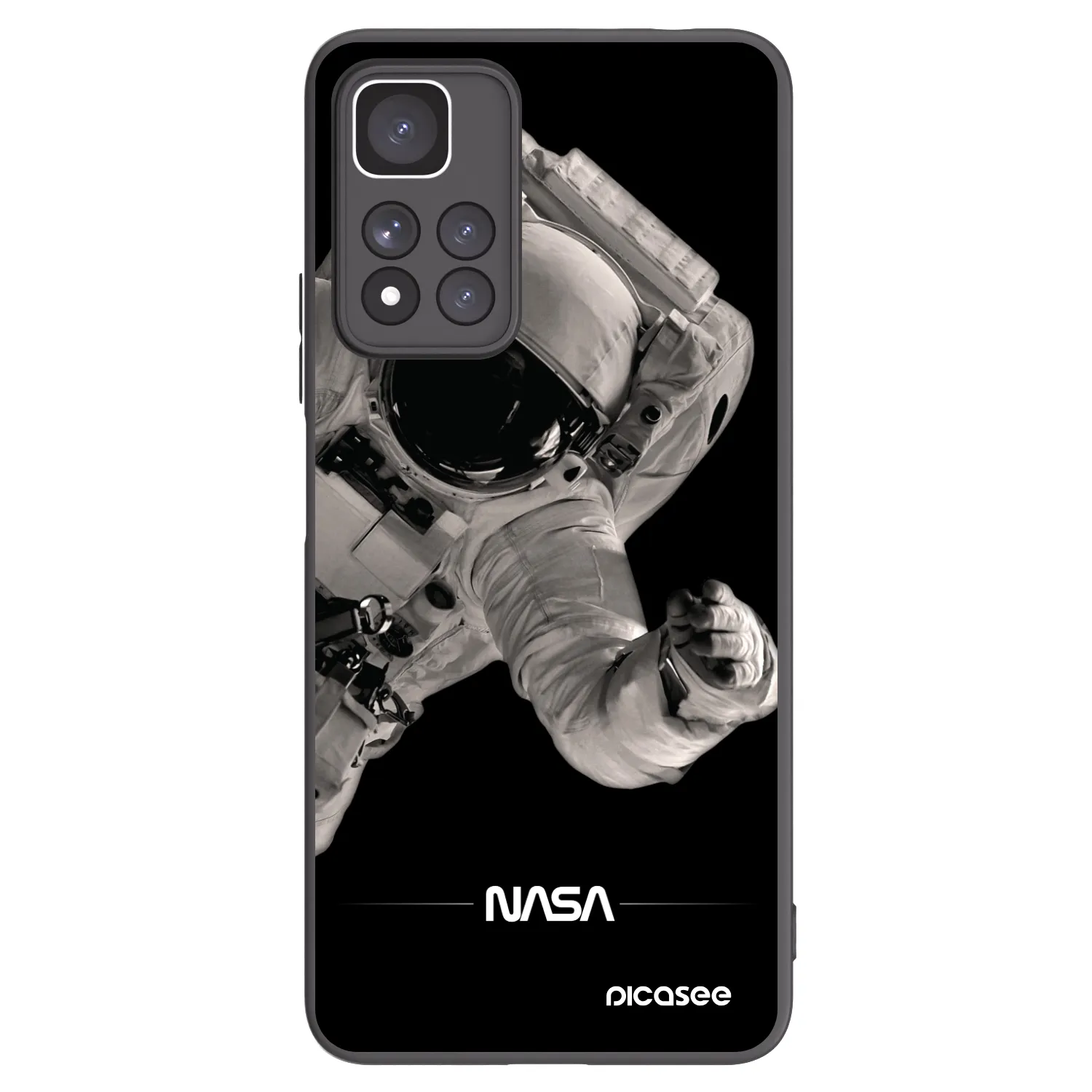 Picasee crna silikonska maskica za Xiaomi Redmi Note 11 Pro+ 5G - Astronaut Big