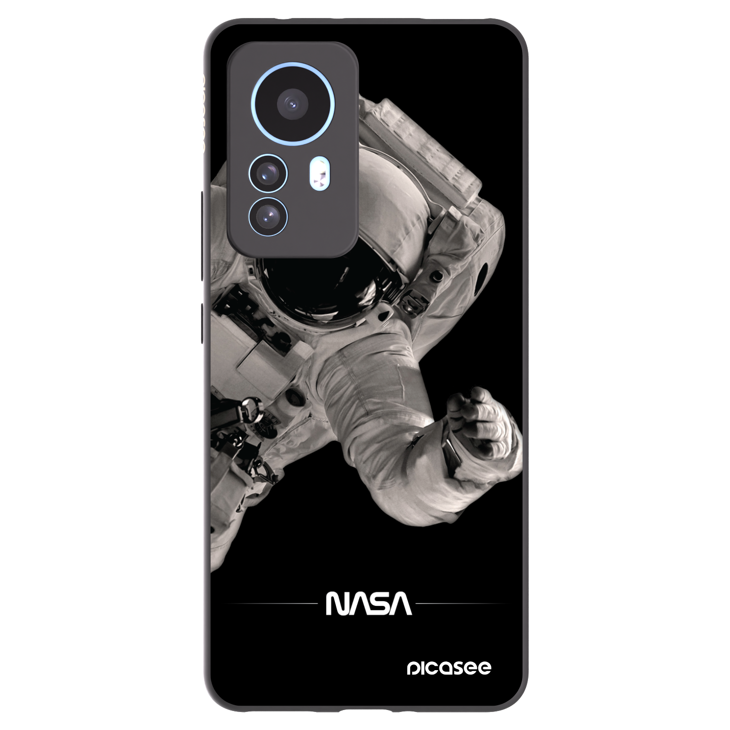 Picasee crna silikonska maskica za Xiaomi 12T - Astronaut Big