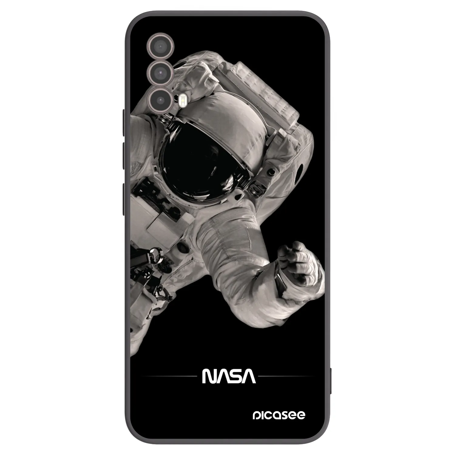 Picasee crna silikonska maskica za Motorola Moto E40 - Astronaut Big