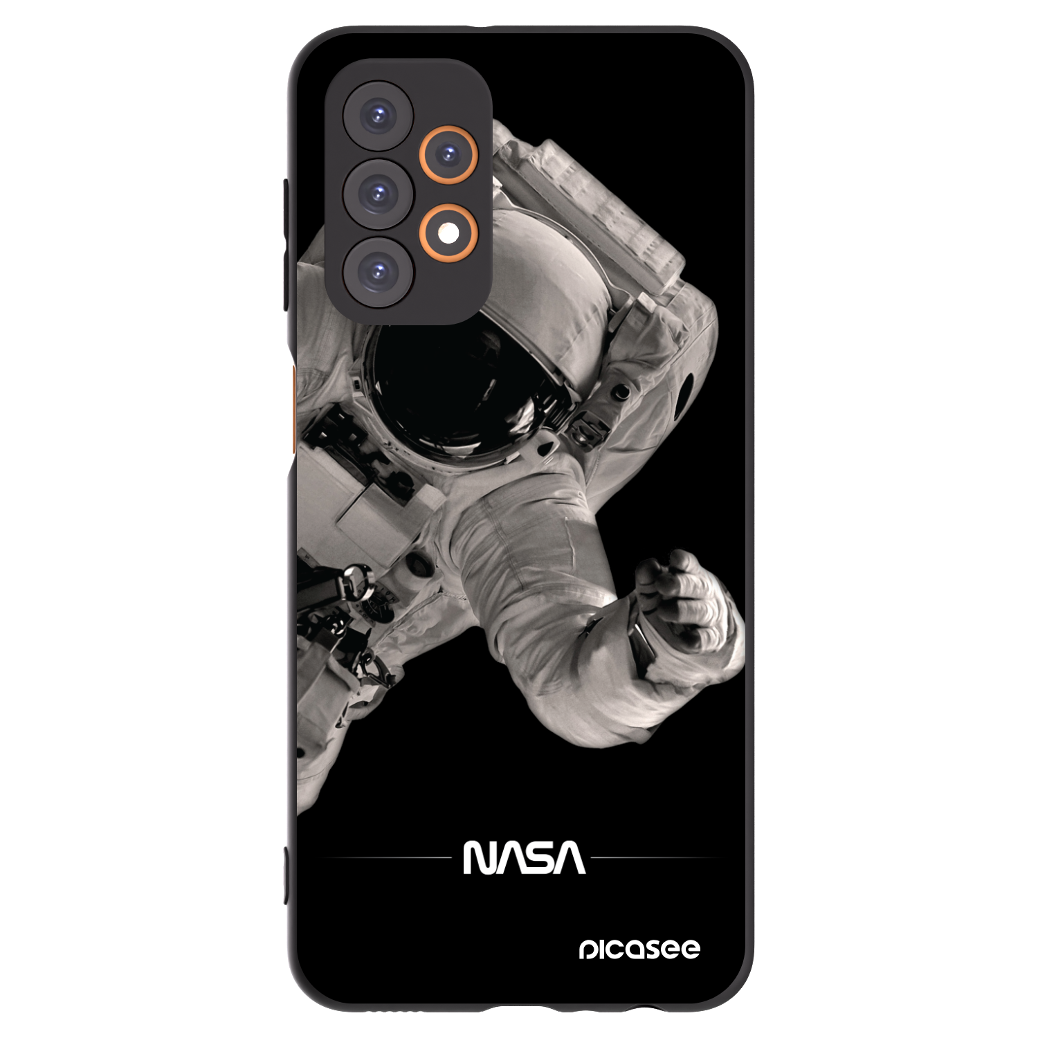 Picasee crna silikonska maskica za Samsung Galaxy A23 A236B 5G - Astronaut Big