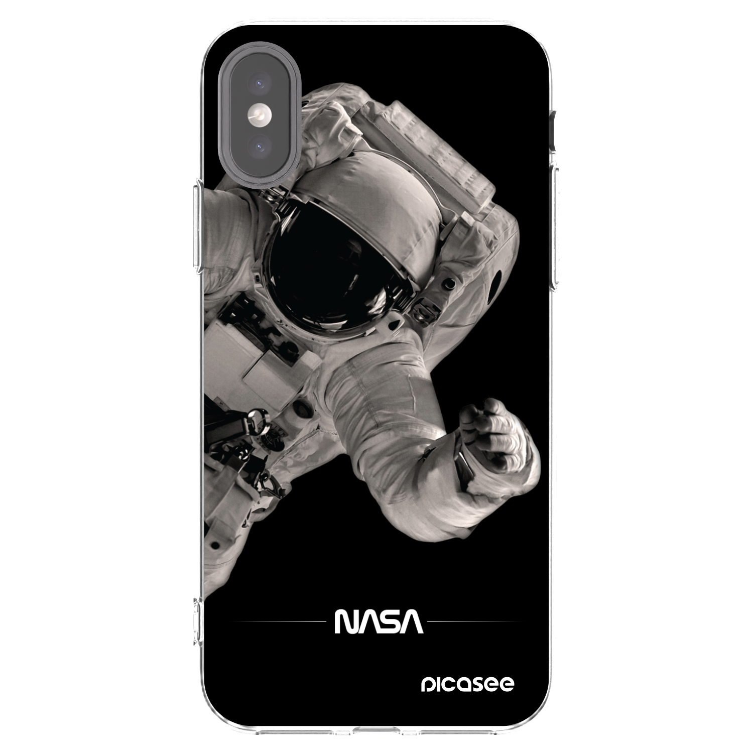Picasee silikonska prozirna maskica za Apple iPhone X/XS - Astronaut Big