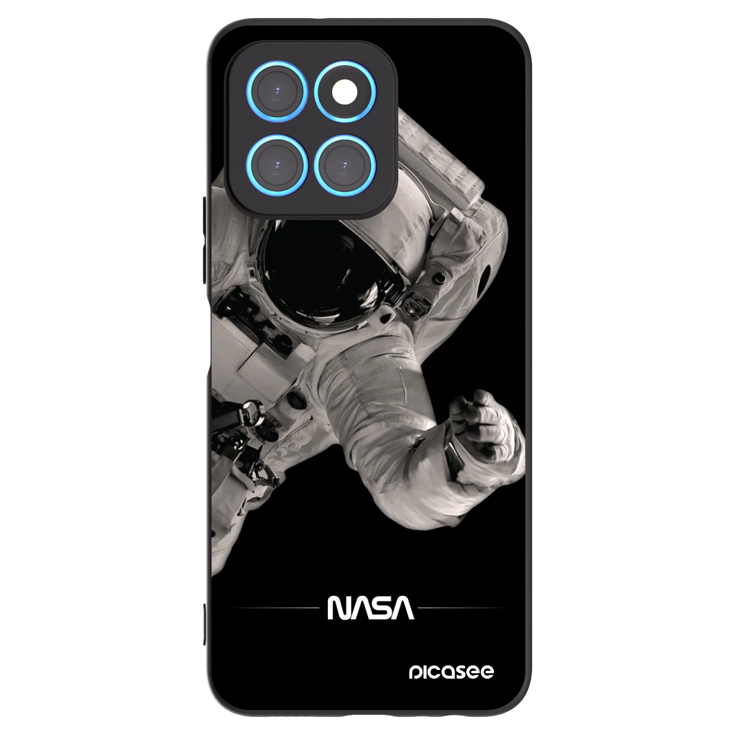 Picasee crna silikonska maskica za Honor X6 - Astronaut Big