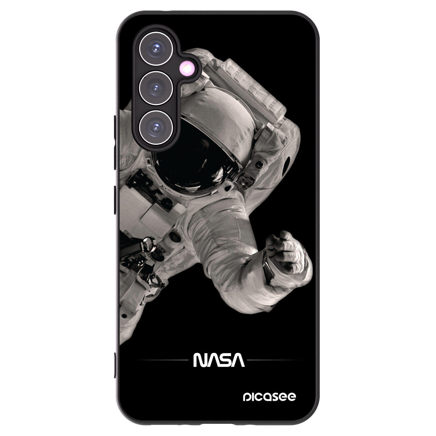 Picasee crna silikonska maskica za Samsung Galaxy A54 5G A546B - Astronaut Big