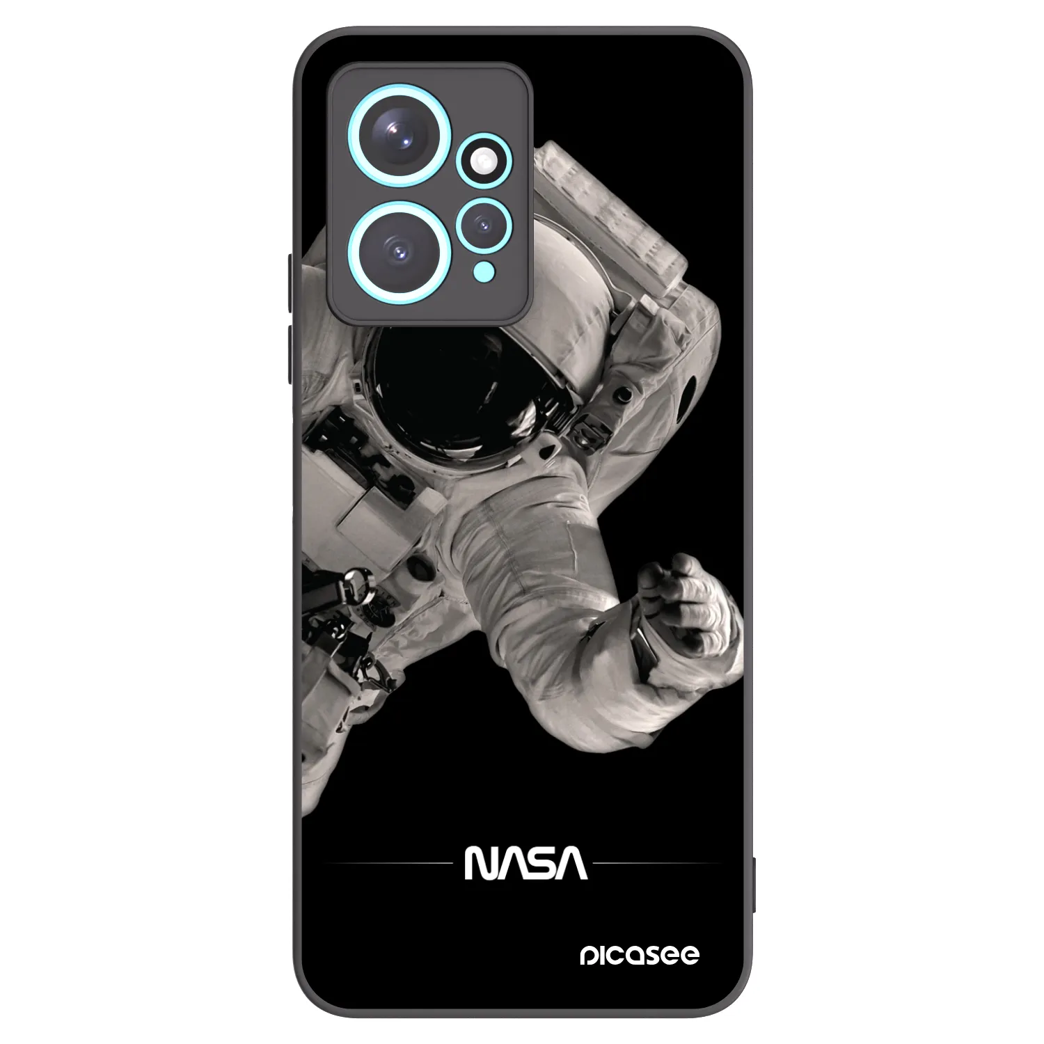 Picasee crna silikonska maskica za Xiaomi Redmi Note 12 4G - Astronaut Big