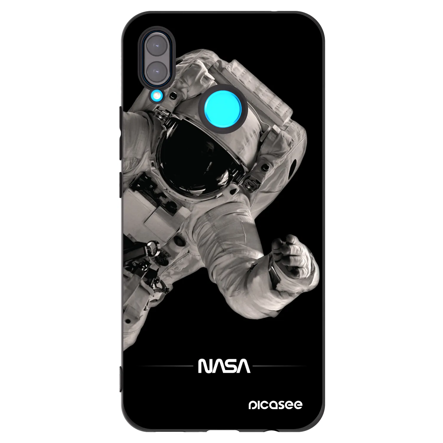 Picasee crna silikonska maskica za Huawei Nova 3 - Astronaut Big