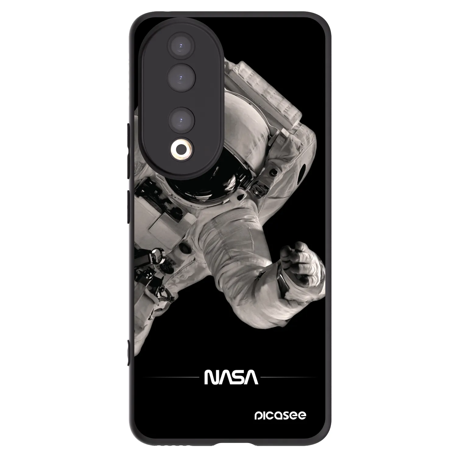 Picasee crna silikonska maskica za Honor 90 5G - Astronaut Big