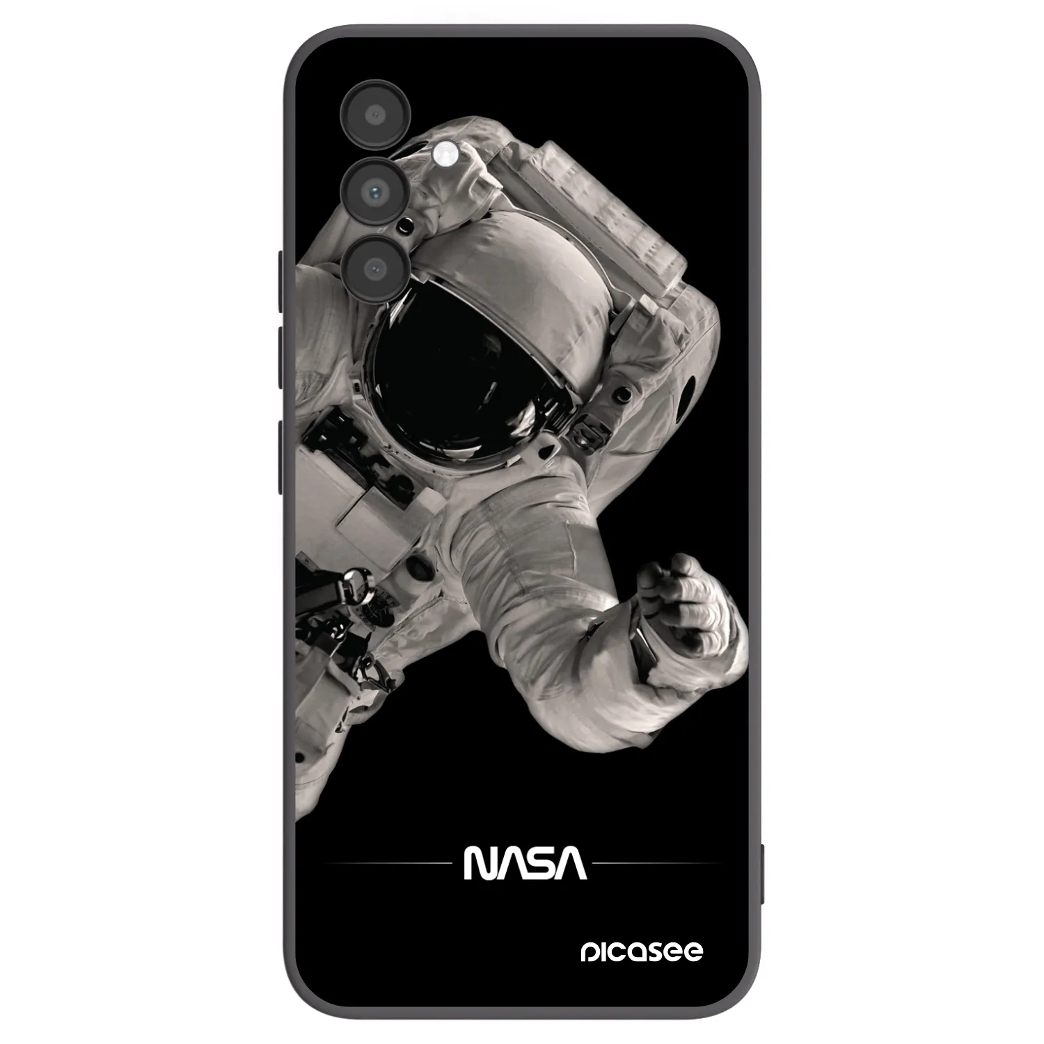Picasee crna silikonska maskica za Samsung Galaxy A04s A047F - Astronaut Big