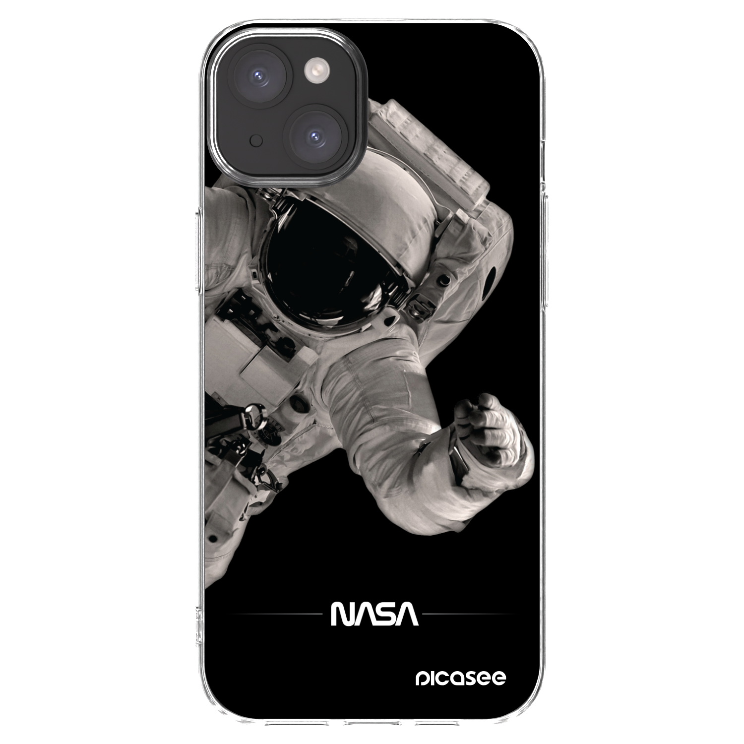 Picasee silikonska prozirna maskica za Apple iPhone 15 Plus - Astronaut Big