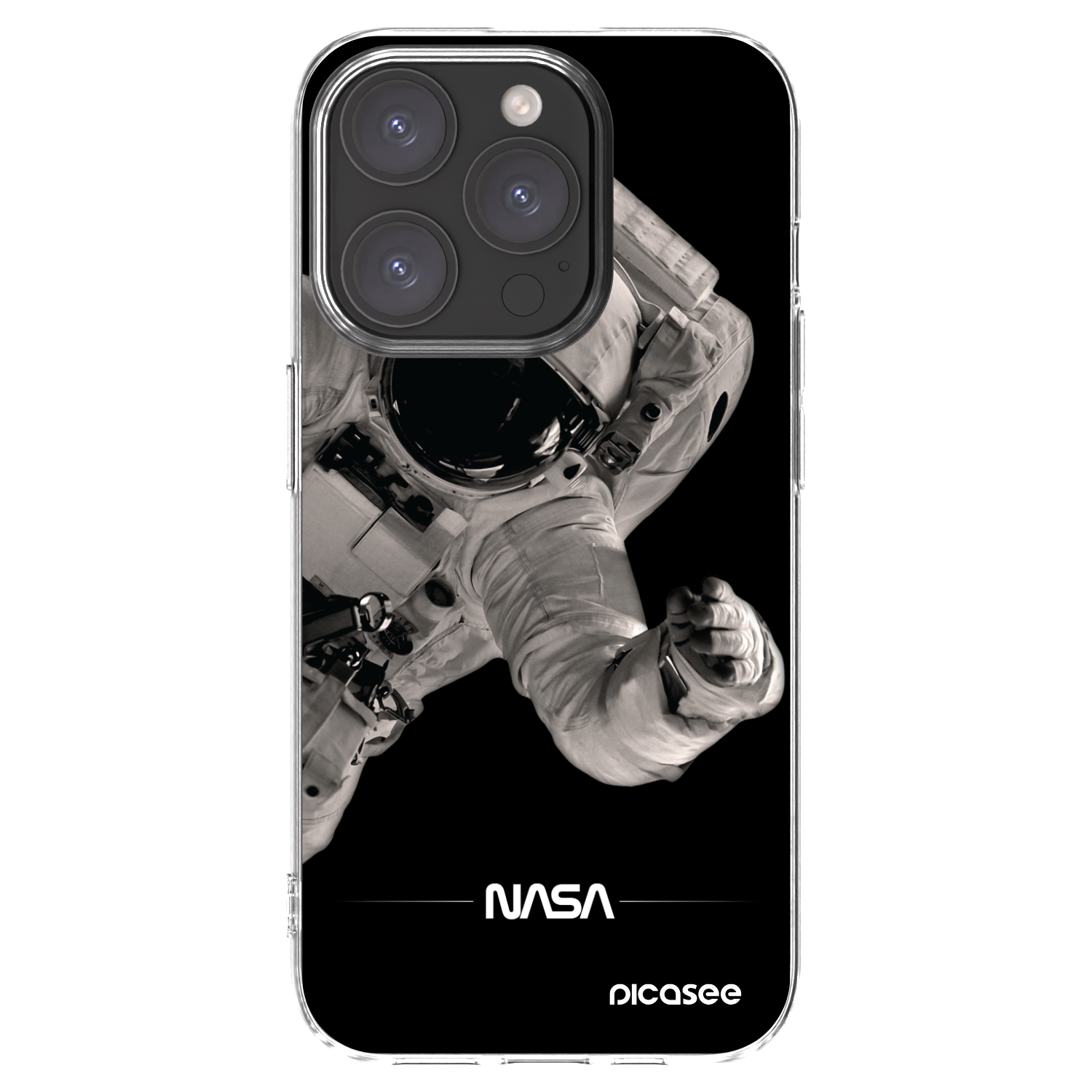 Picasee silikonska prozirna maskica za Apple iPhone 15 Pro - Astronaut Big