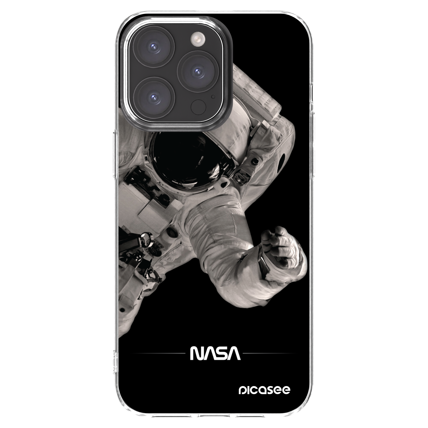 Picasee silikonska prozirna maskica za Apple iPhone 15 Pro Max - Astronaut Big
