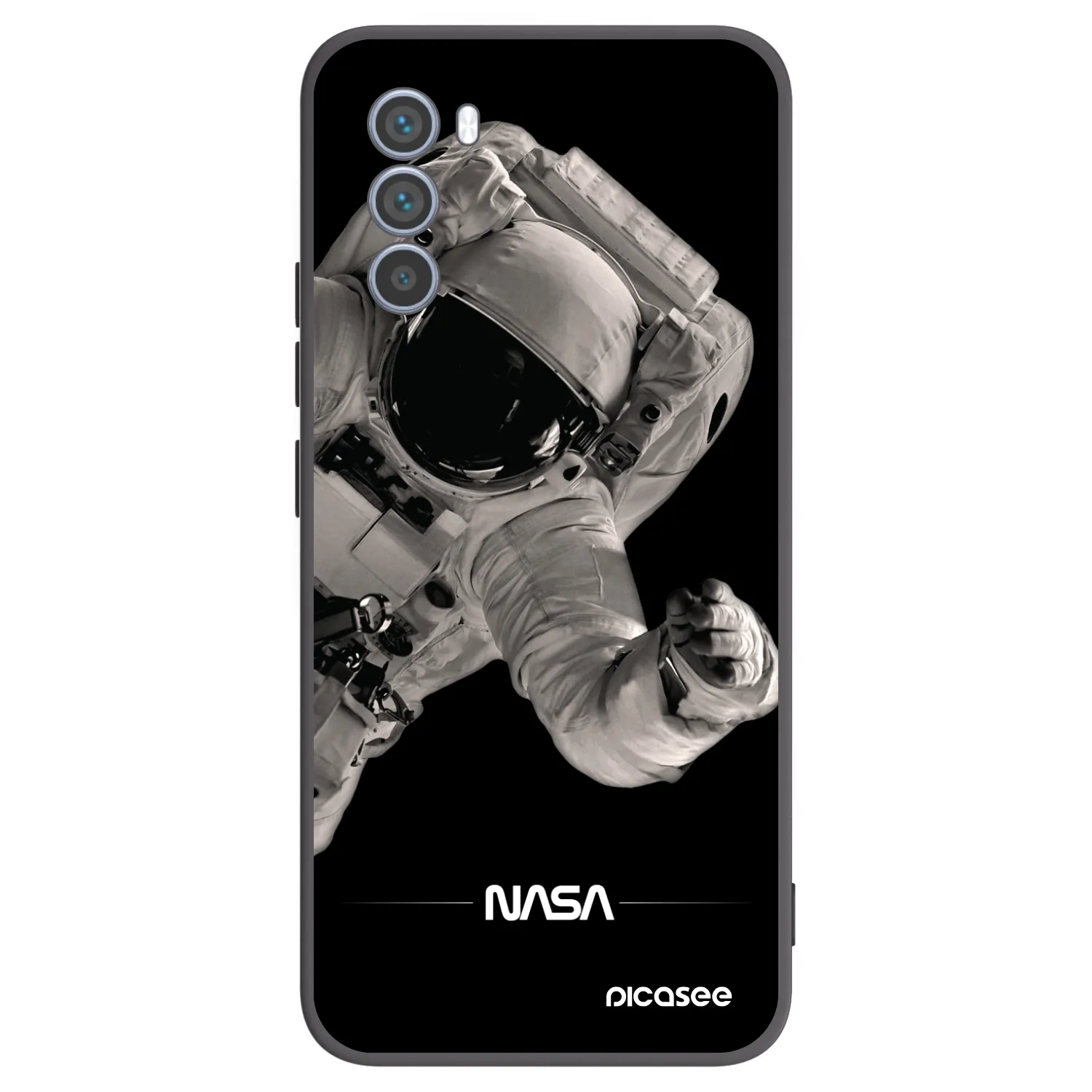 Picasee crna silikonska maskica za Motorola Moto G62 - Astronaut Big