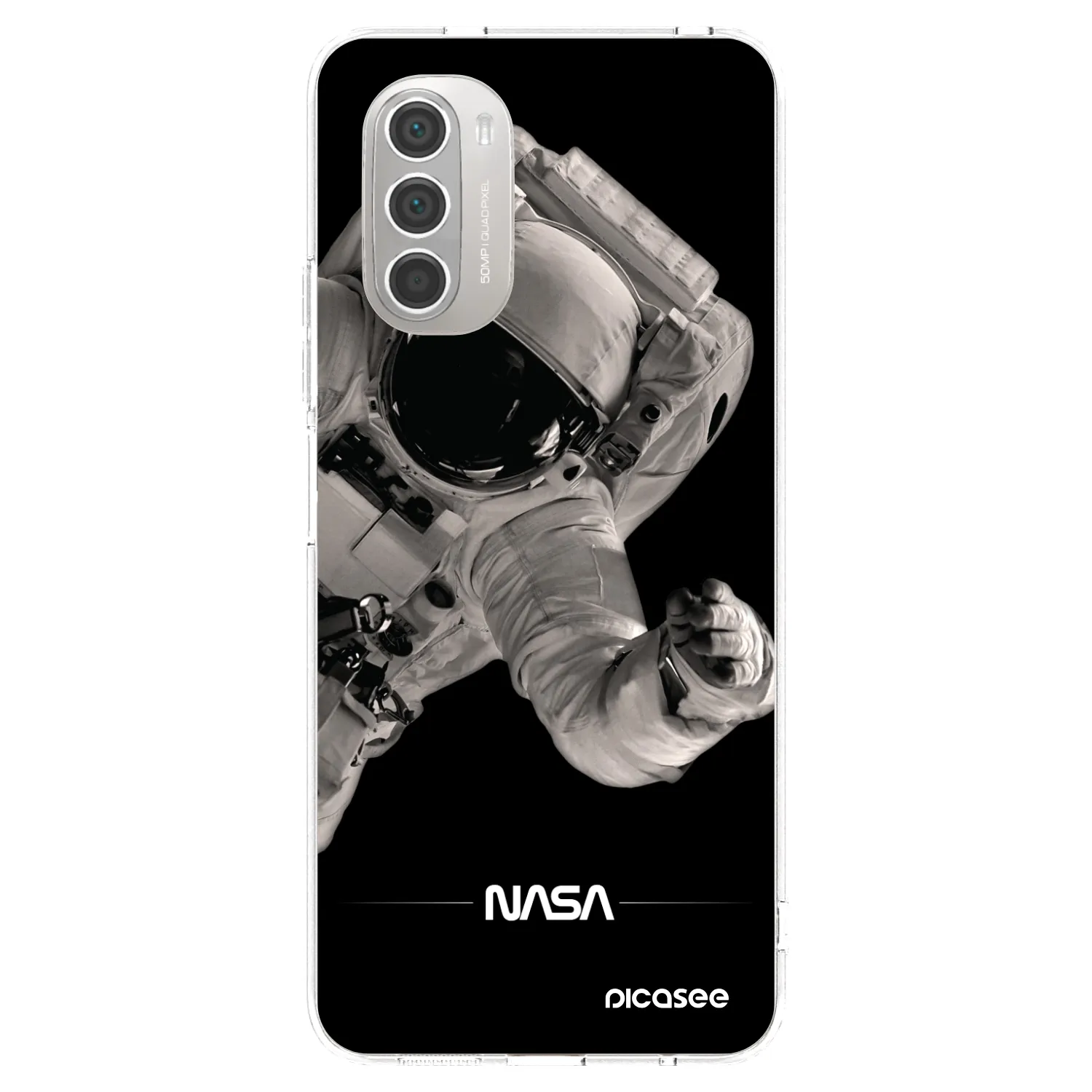 Picasee silikonska prozirna maskica za Motorola Moto G51 - Astronaut Big