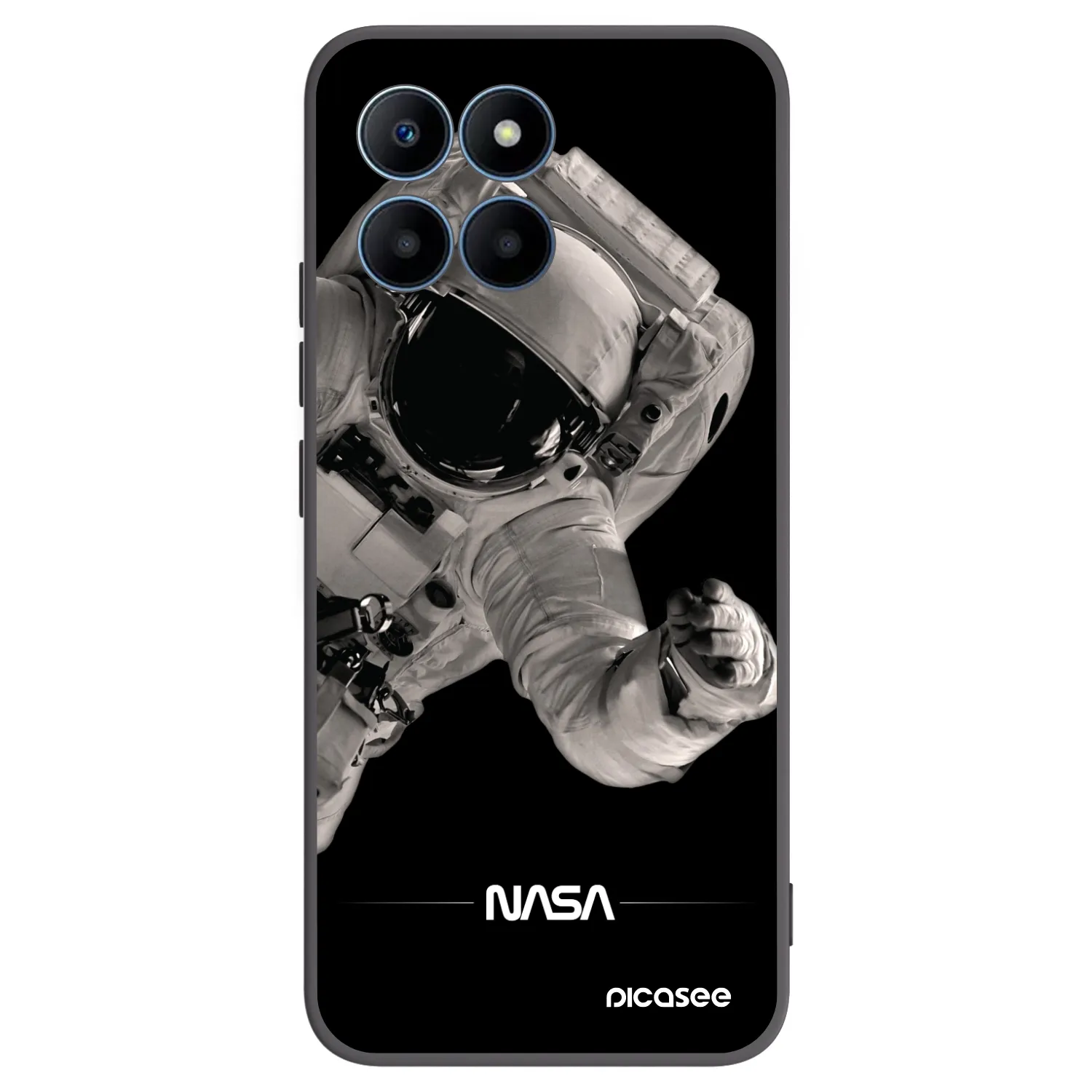 Picasee crna silikonska maskica za Honor 70 Lite - Astronaut Big