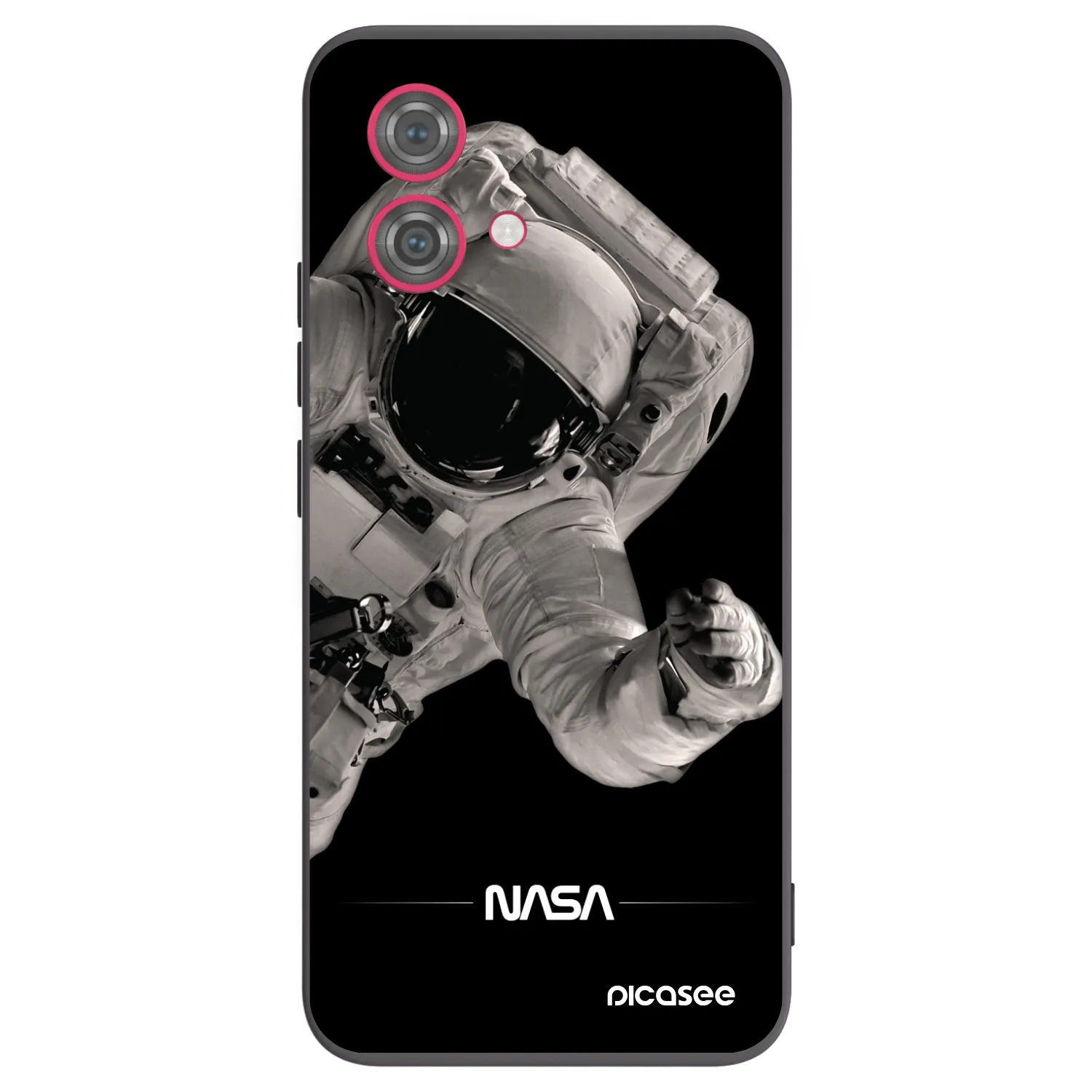 Picasee crna silikonska maskica za Motorola Moto G84 5G - Astronaut Big