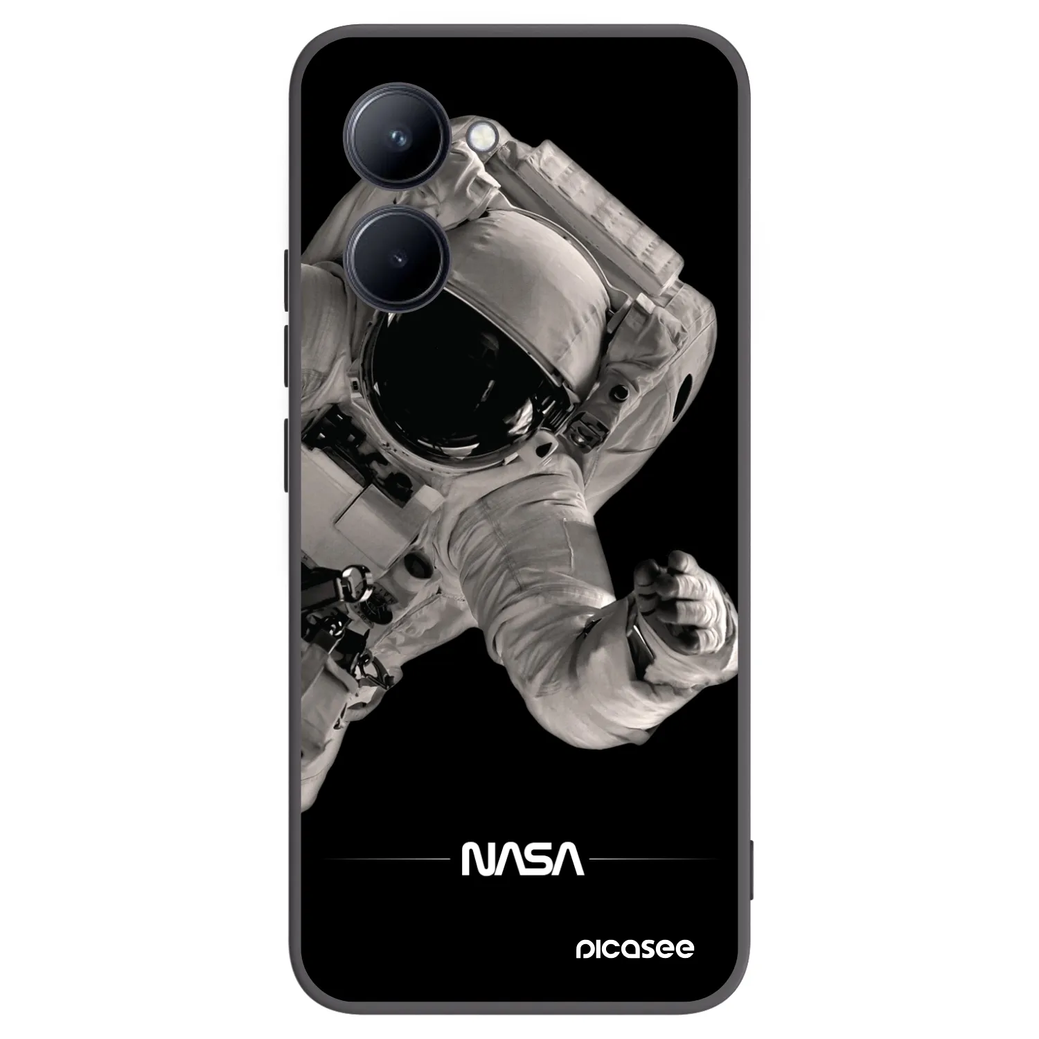 Picasee crna silikonska maskica za Realme C33 (2023) - Astronaut Big