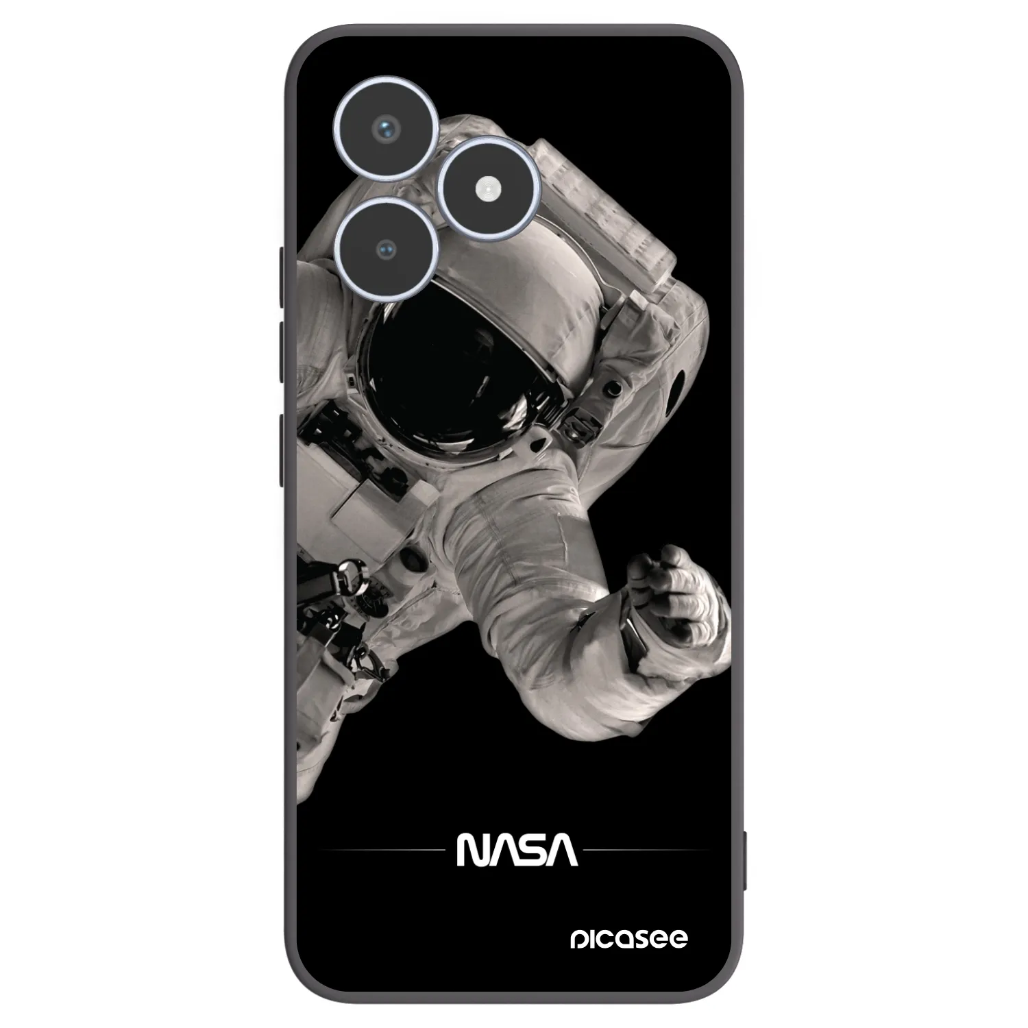 Picasee crna silikonska maskica za Realme C53 - Astronaut Big