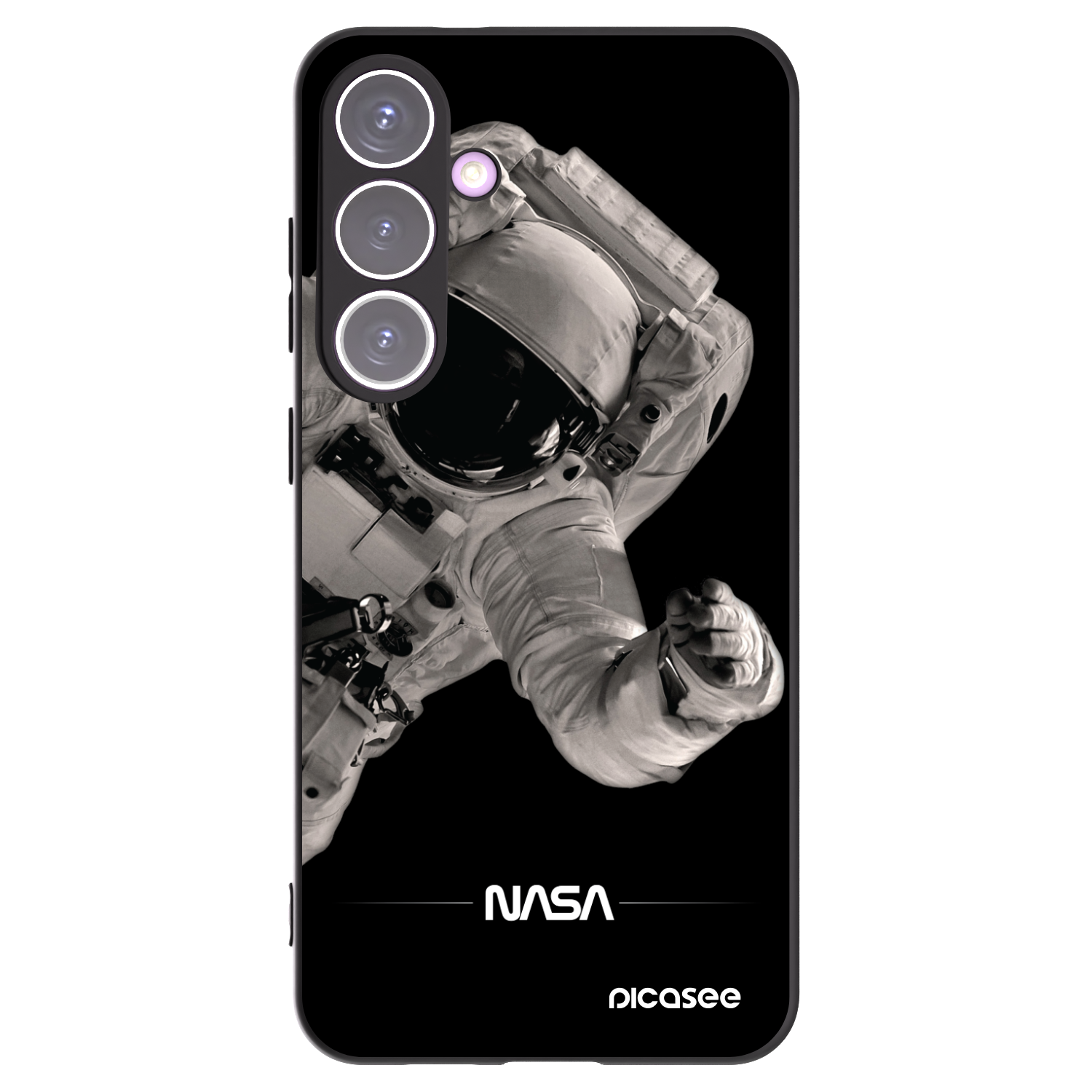 Picasee crna silikonska maskica za Samsung Galaxy S24+ S926B 5G - Astronaut Big