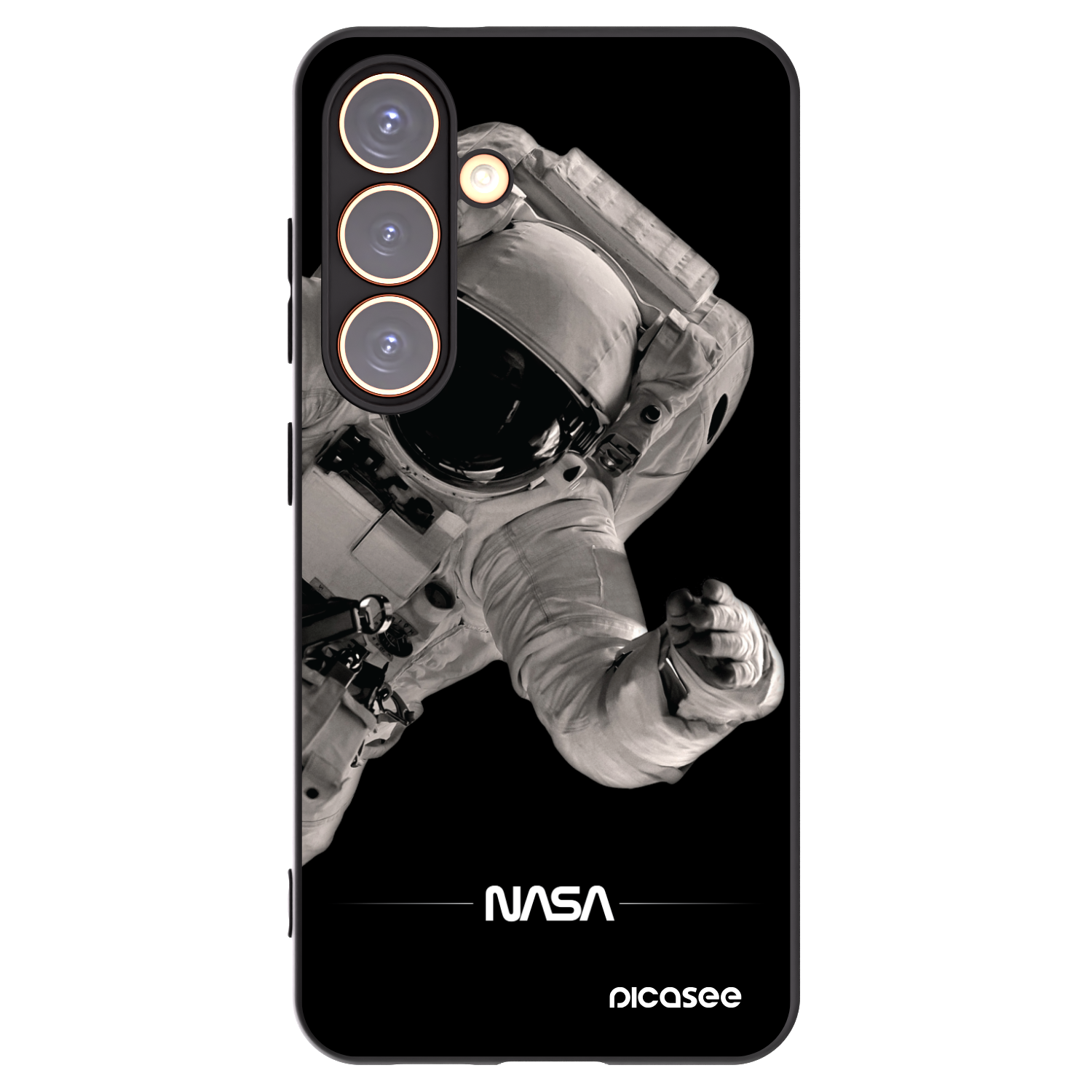 Picasee crna silikonska maskica za Samsung Galaxy S24 S921B 5G - Astronaut Big