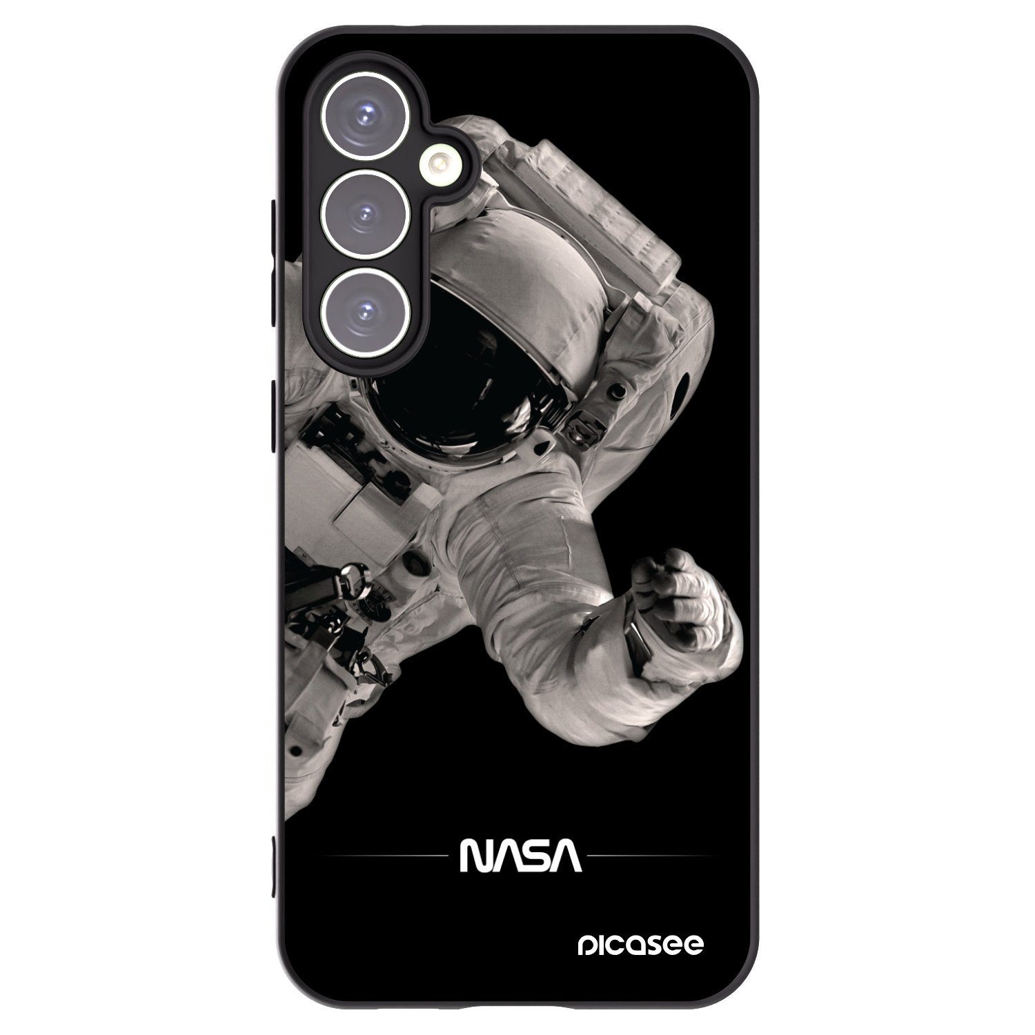 Picasee crna silikonska maskica za Samsung Galaxy S23 FE S711B - Astronaut Big