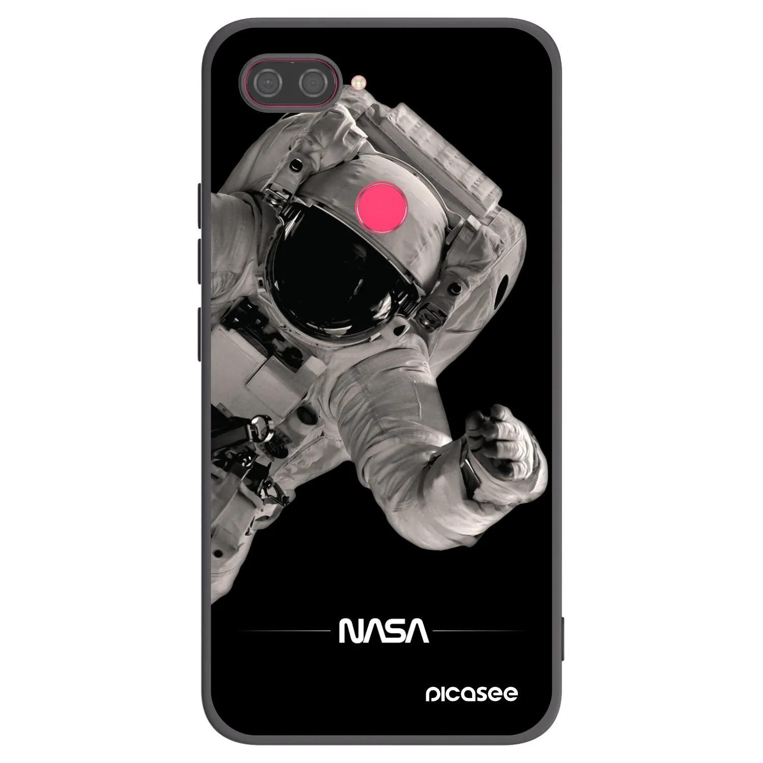 Picasee crna silikonska maskica za Xiaomi Mi 8 Lite - Astronaut Big