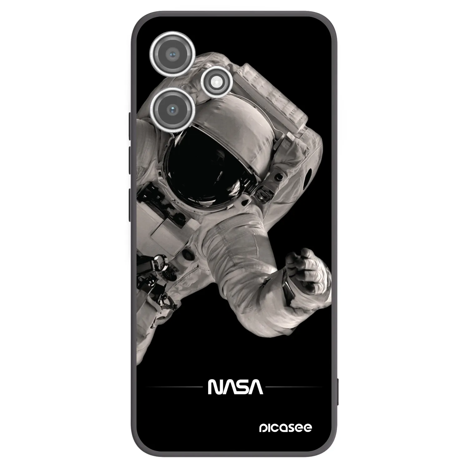 Picasee crna silikonska maskica za Xiaomi Redmi 12 5G - Astronaut Big