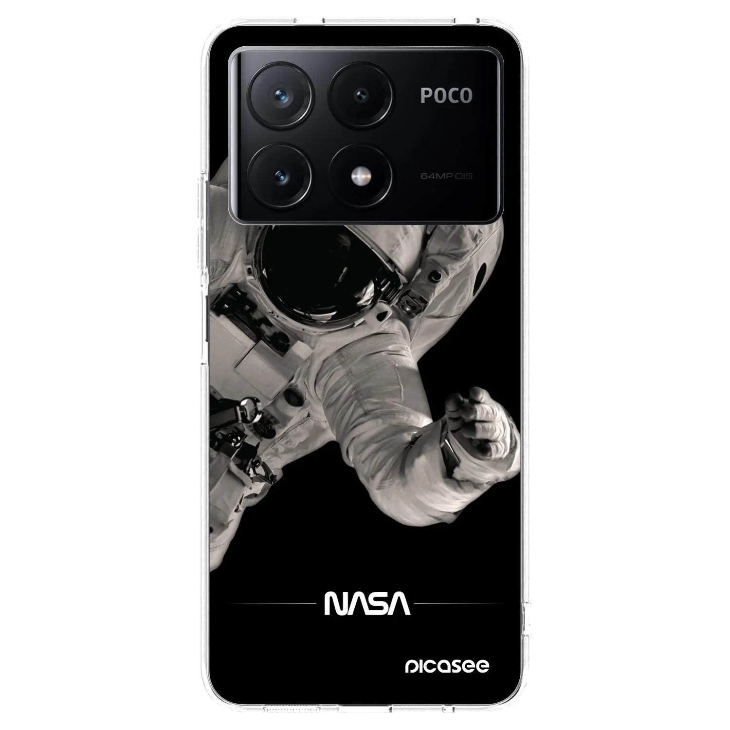 Picasee silikonska prozirna maskica za Xiaomi Poco X6 Pro - Astronaut Big