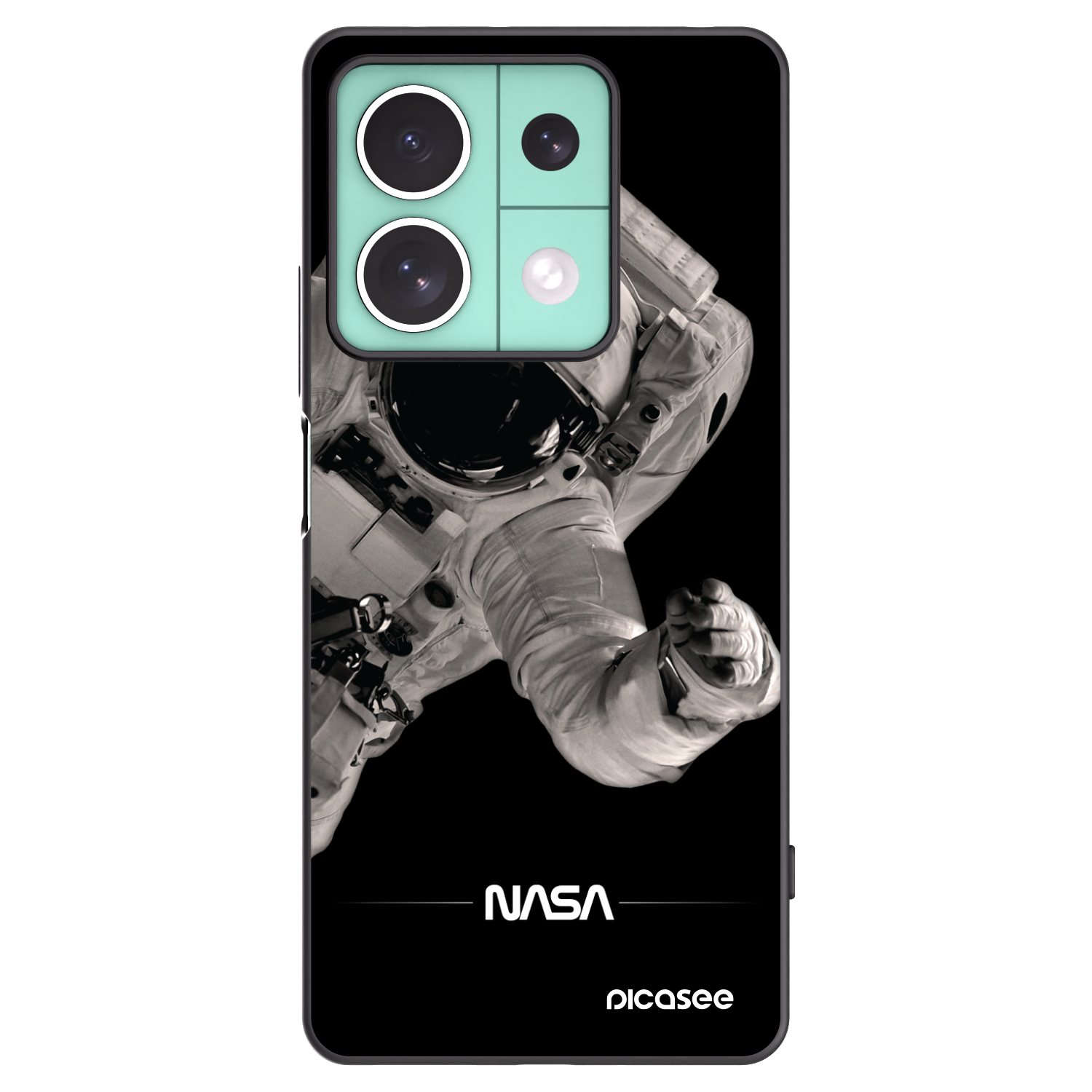 Picasee crna silikonska maskica za Xiaomi Redmi Note 13 5G - Astronaut Big