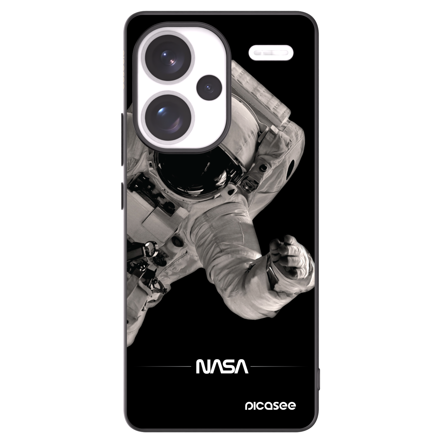 Picasee crna silikonska maskica za Xiaomi Redmi Note 13 Pro+ 5G - Astronaut Big