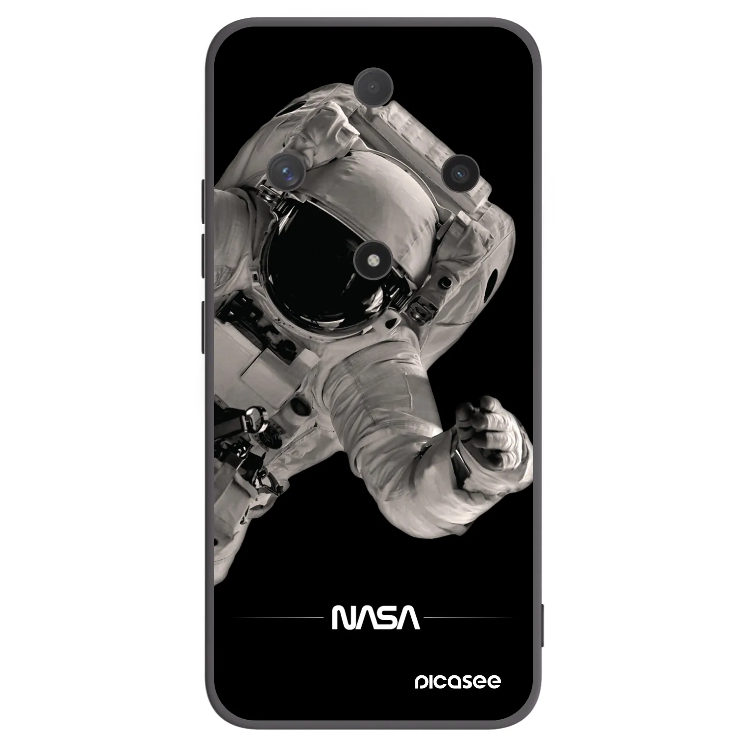Picasee crna silikonska maskica za Honor Magic6 Lite 5G - Astronaut Big
