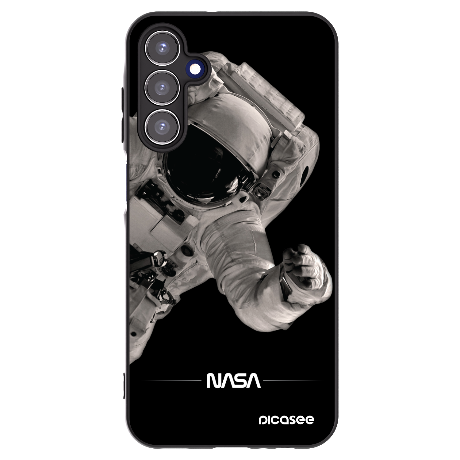 Picasee crna silikonska maskica za Samsung Galaxy A15 A155F 4G - Astronaut Big