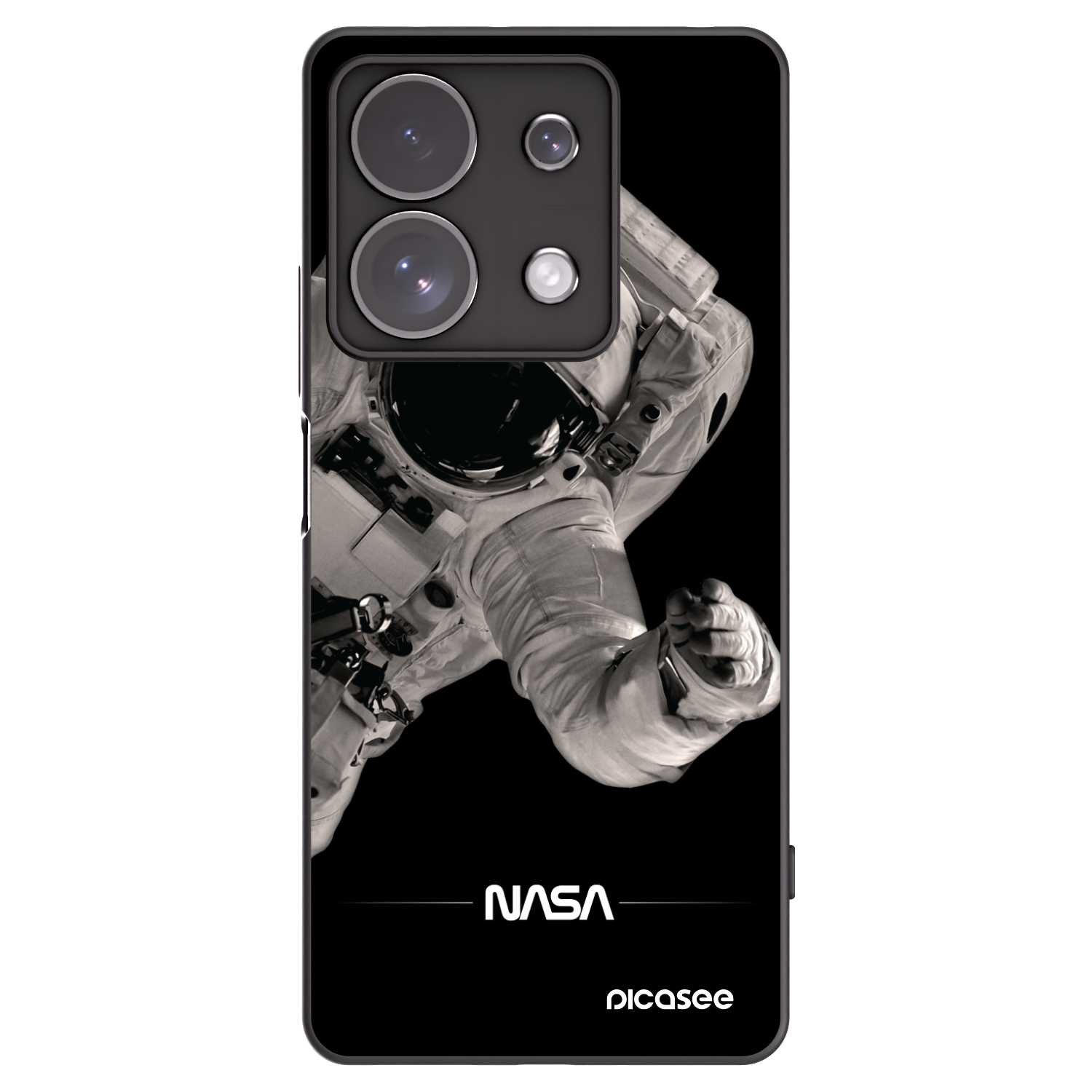 Picasee crna silikonska maskica za Xiaomi Redmi Note 13 Pro 4G - Astronaut Big