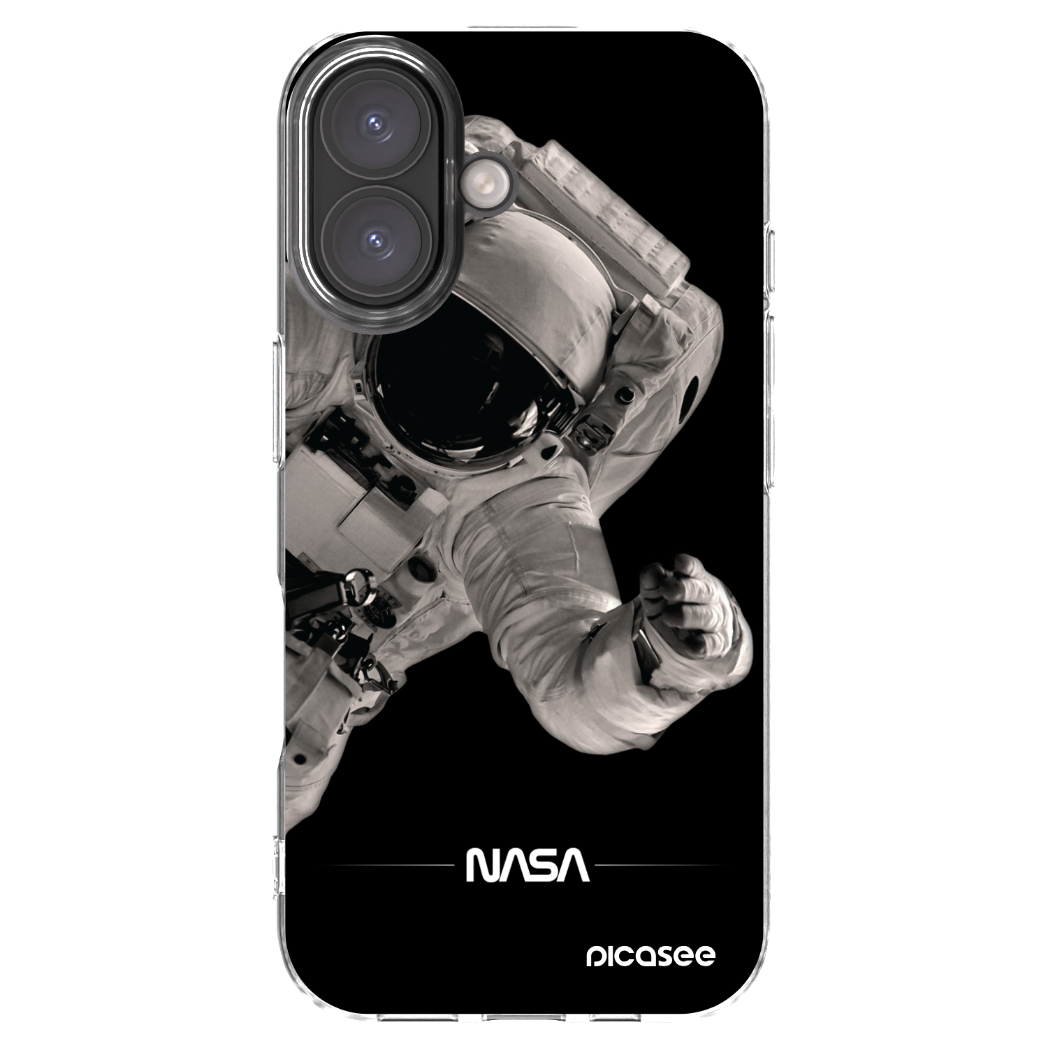 Picasee silikonska prozirna maskica za Apple iPhone 16 - Astronaut Big