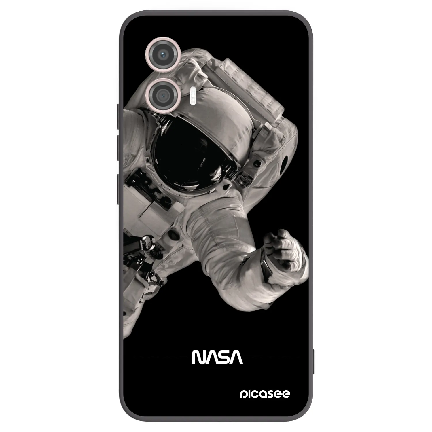 Picasee crna silikonska maskica za Motorola Moto G53 5G - Astronaut Big