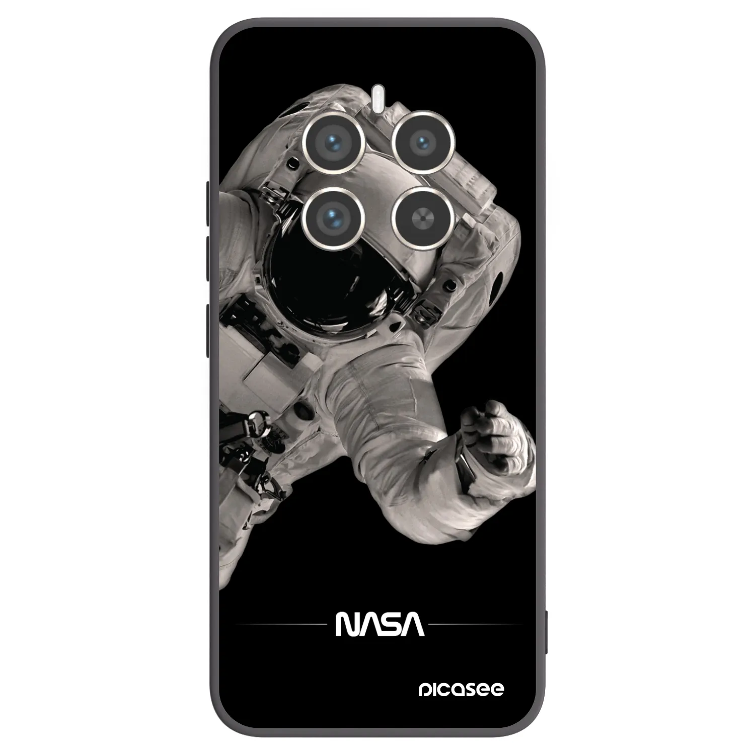 Picasee crna silikonska maskica za Realme 12 Pro 5G - Astronaut Big