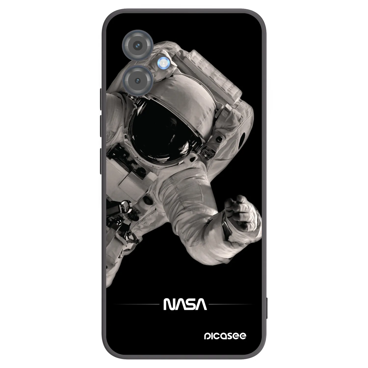 Picasee crna silikonska maskica za Motorola Moto G14 - Astronaut Big