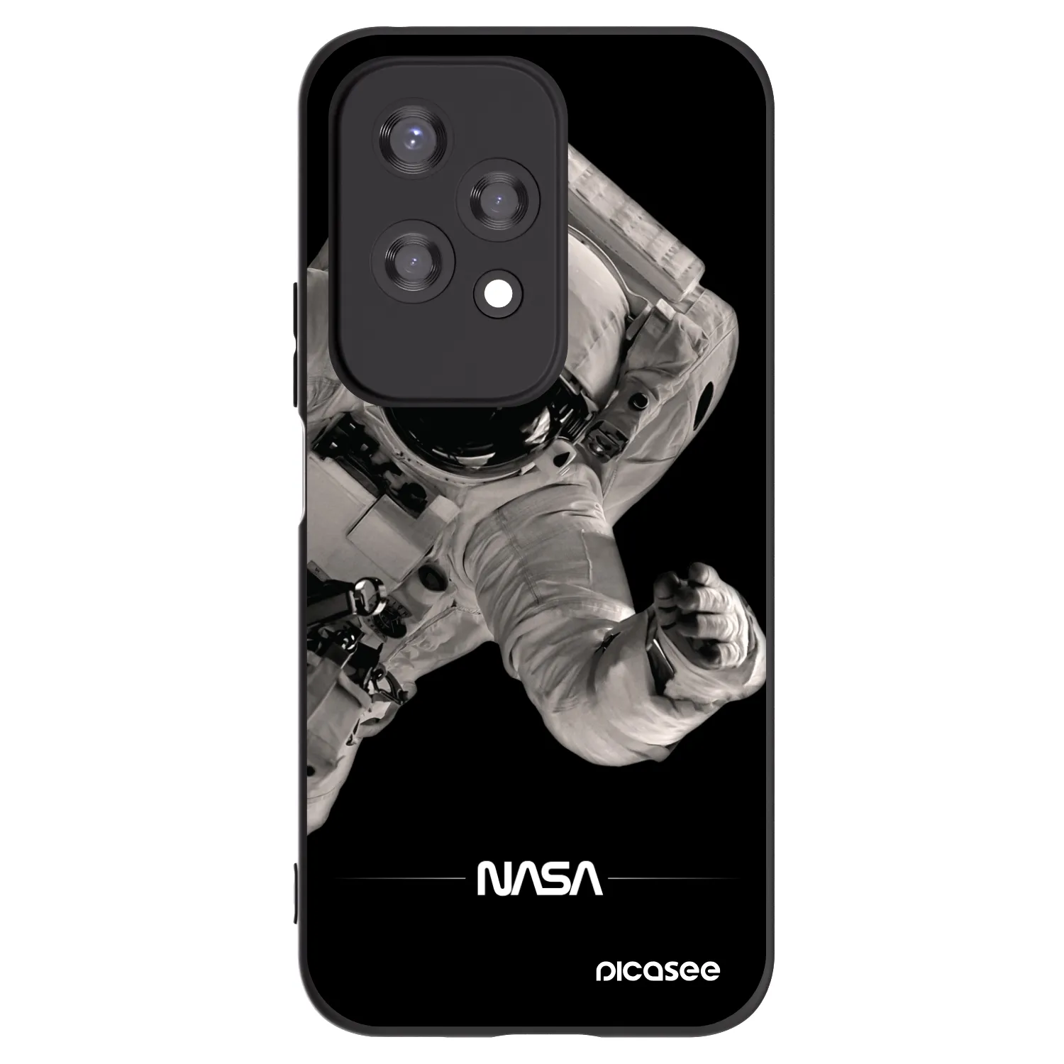 Picasee crna silikonska maskica za Honor 200 Lite - Astronaut Big