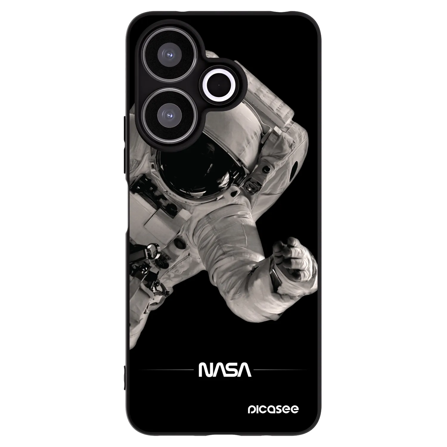 Picasee crna silikonska maskica za Xiaomi Redmi 13 4G - Astronaut Big