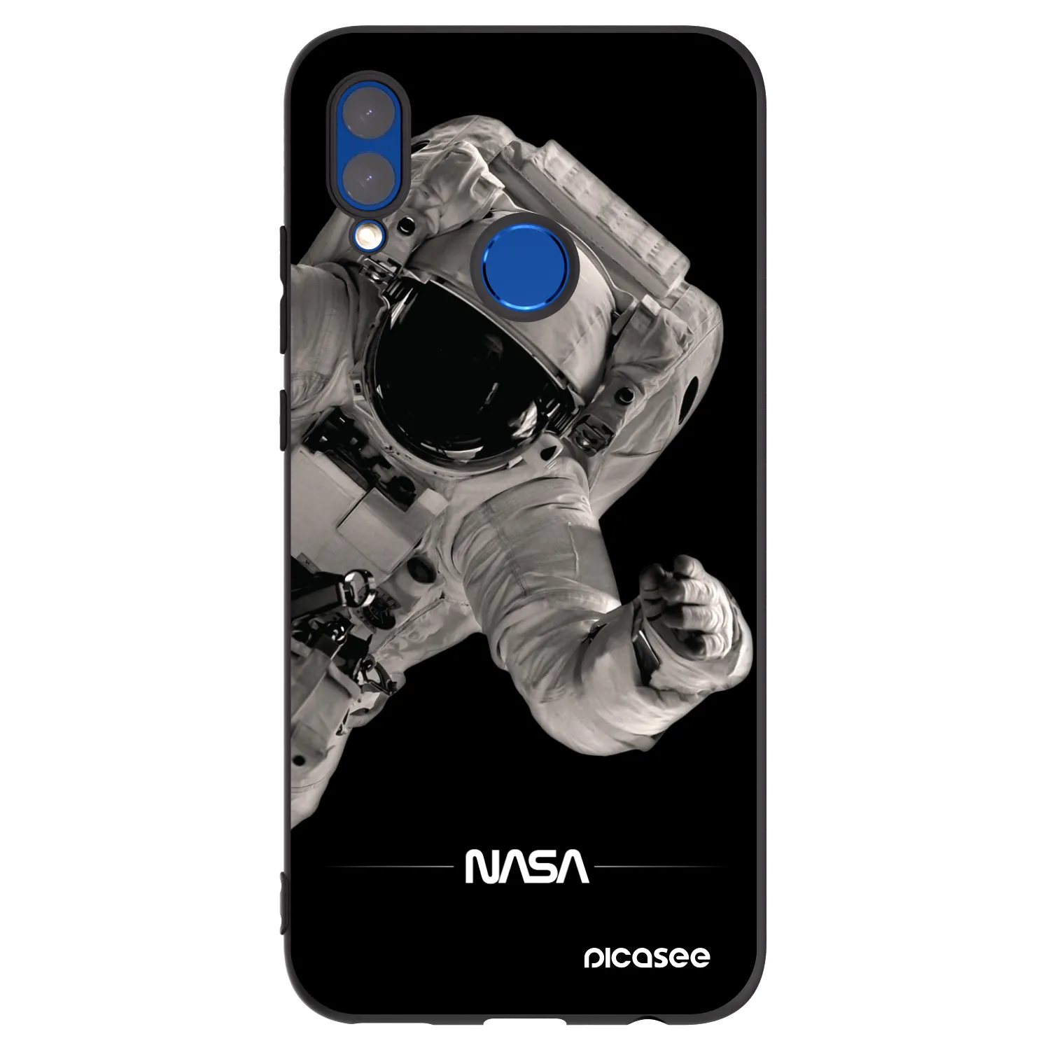 Picasee crna silikonska maskica za Honor 10 Lite - Astronaut Big