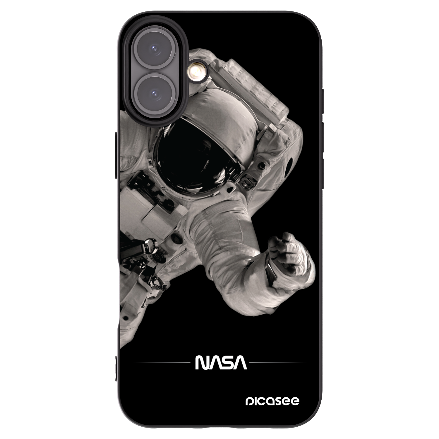 Picasee crna silikonska maskica za Apple iPhone 16 Plus - Astronaut Big