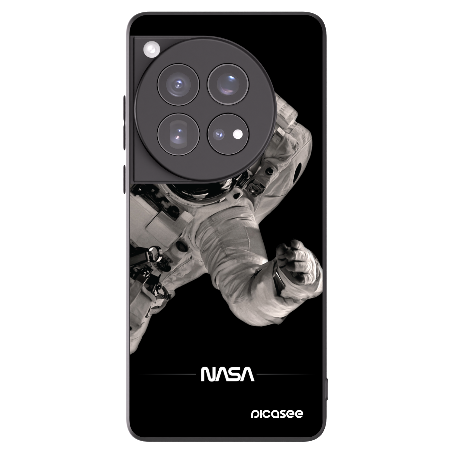 Picasee crna silikonska maskica za OnePlus 12 5G - Astronaut Big