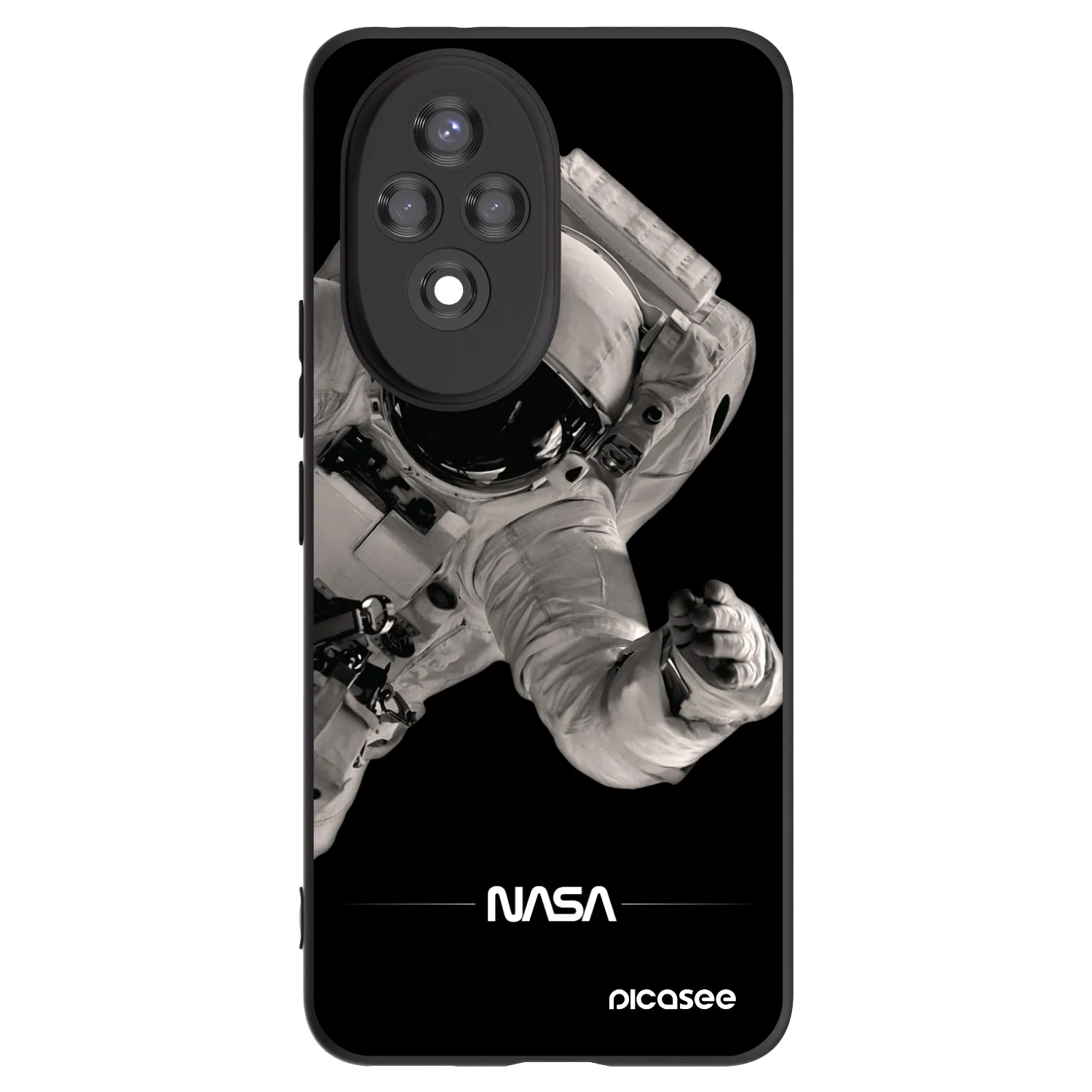 Picasee crna silikonska maskica za Honor 200 Pro 5G - Astronaut Big