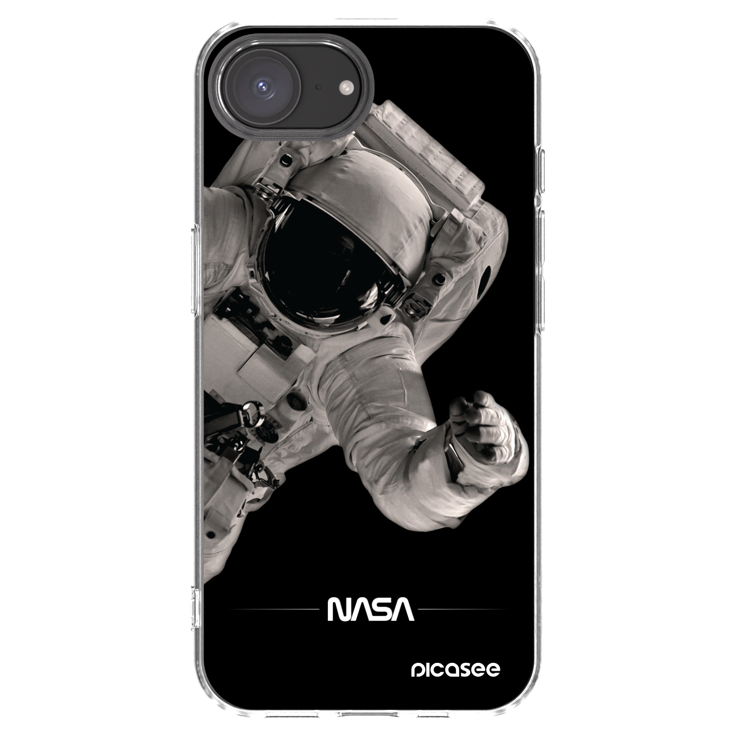 Picasee silikonska prozirna maskica za Apple iPhone 16e - Astronaut Big