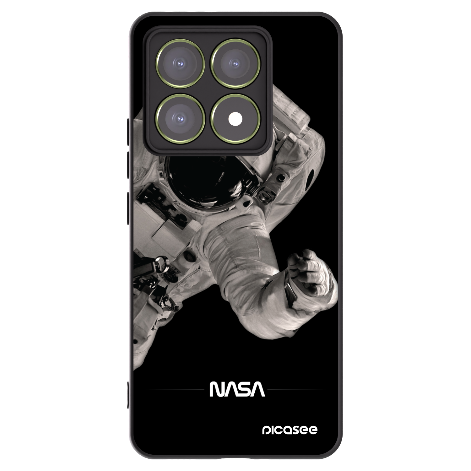 Picasee crna silikonska maskica za Xiaomi 14T - Astronaut Big