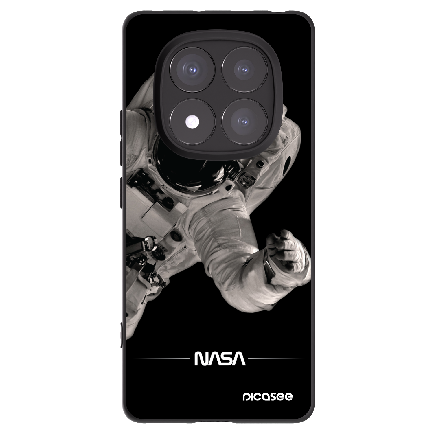 Picasee crna silikonska maskica za Xiaomi Redmi Note 14 Pro+ 5G - Astronaut Big