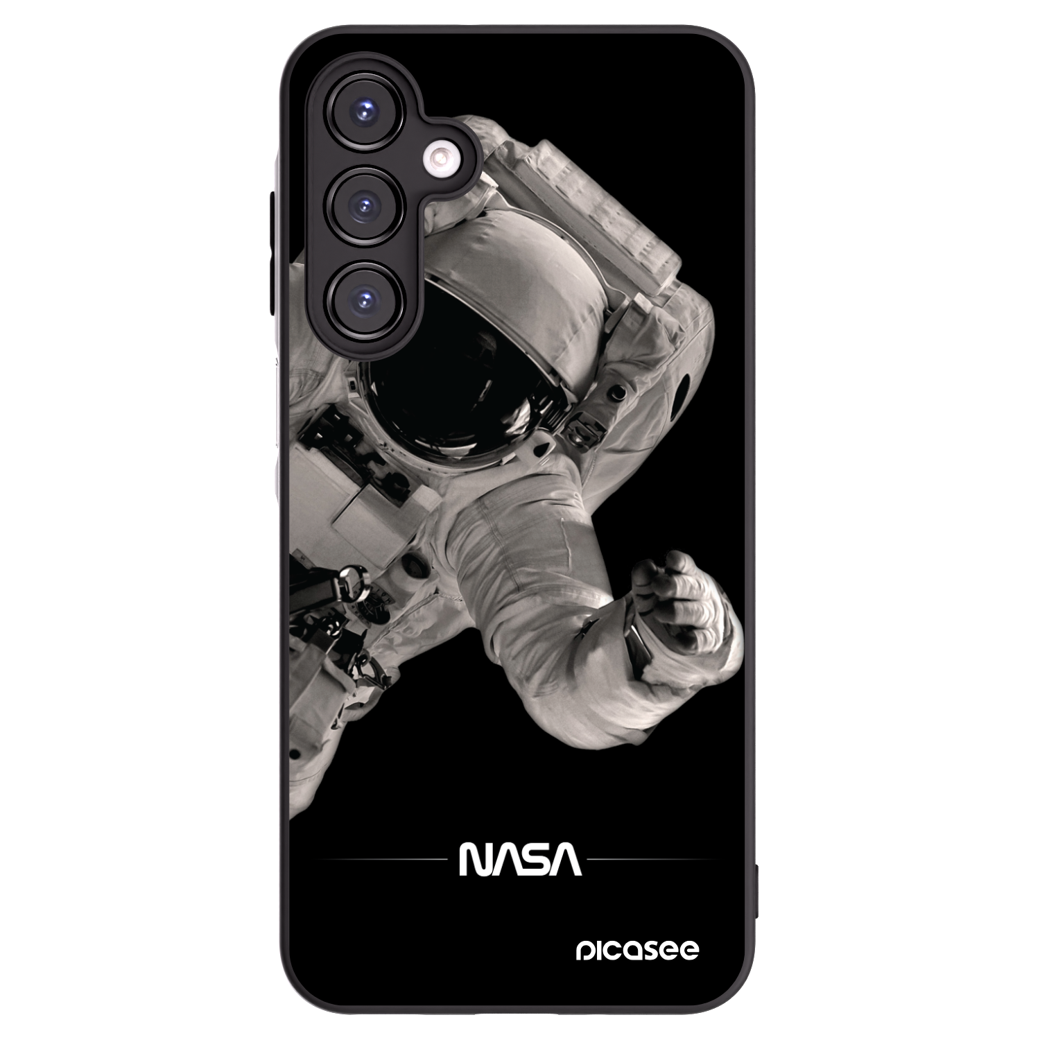 Picasee crna silikonska maskica za Samsung Galaxy A16 5G - Astronaut Big
