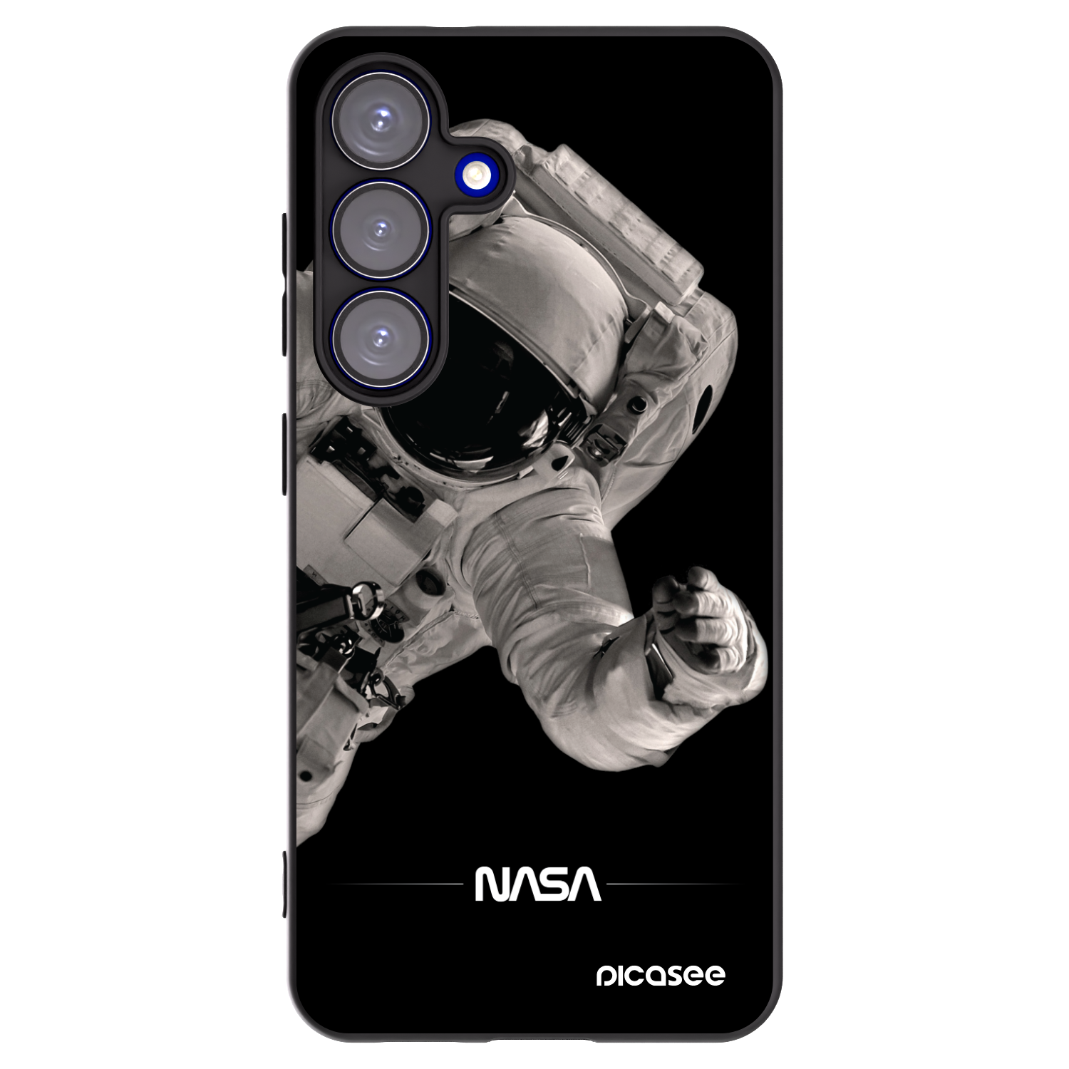 Picasee crna silikonska maskica za Samsung Galaxy S25 5G - Astronaut Big