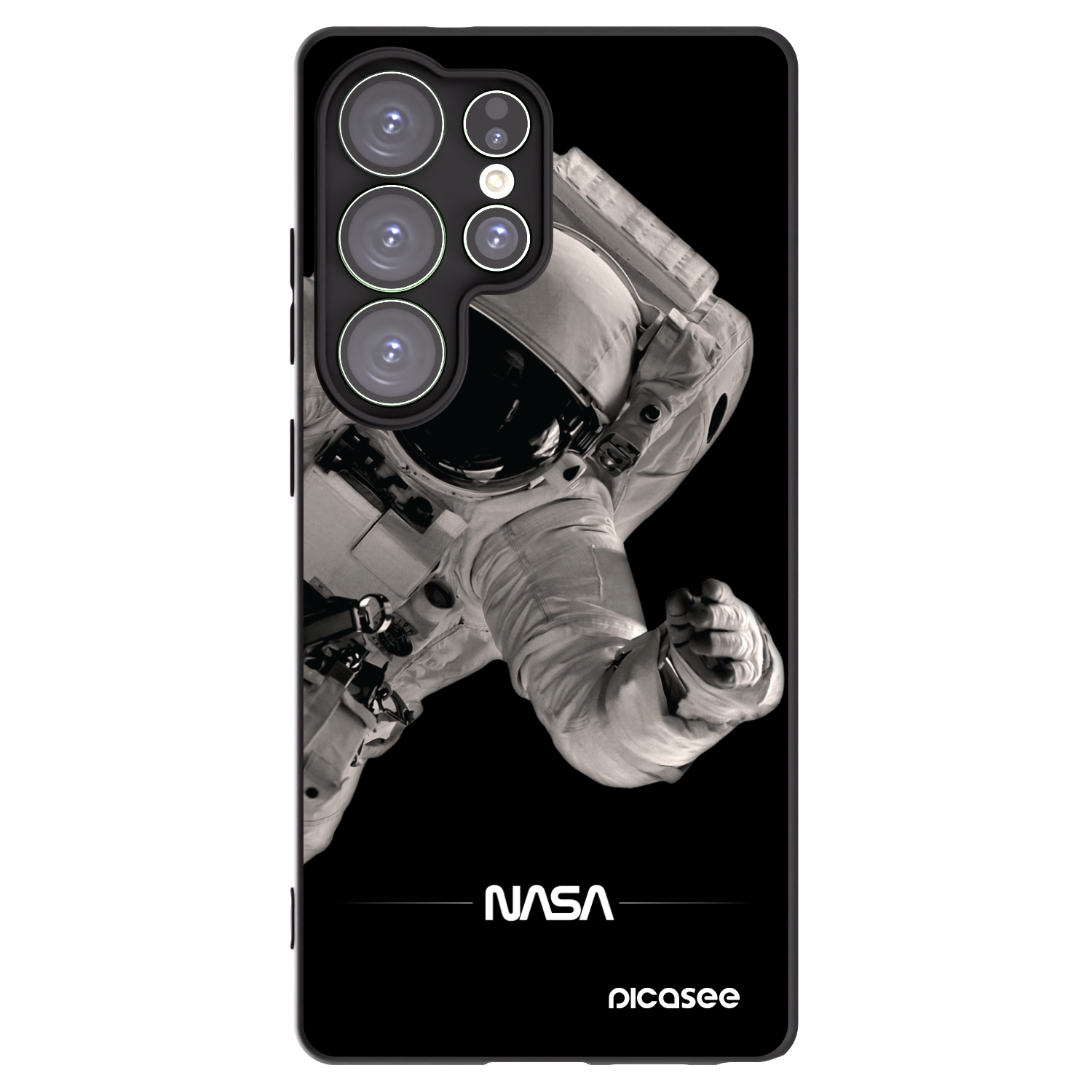 Picasee crna silikonska maskica za Samsung Galaxy S25 Ultra 5G - Astronaut Big