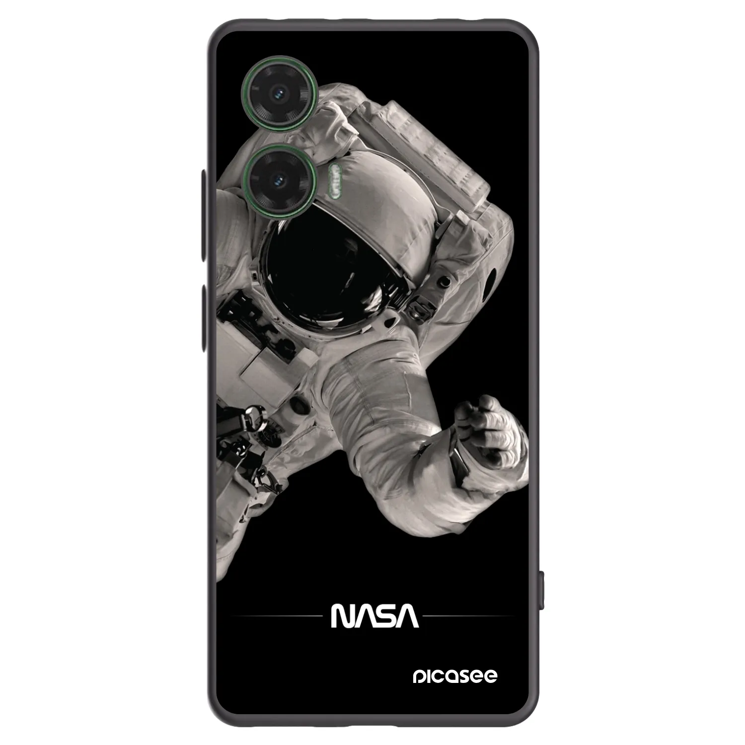 Picasee crna silikonska maskica za Motorola Moto G35 5G - Astronaut Big