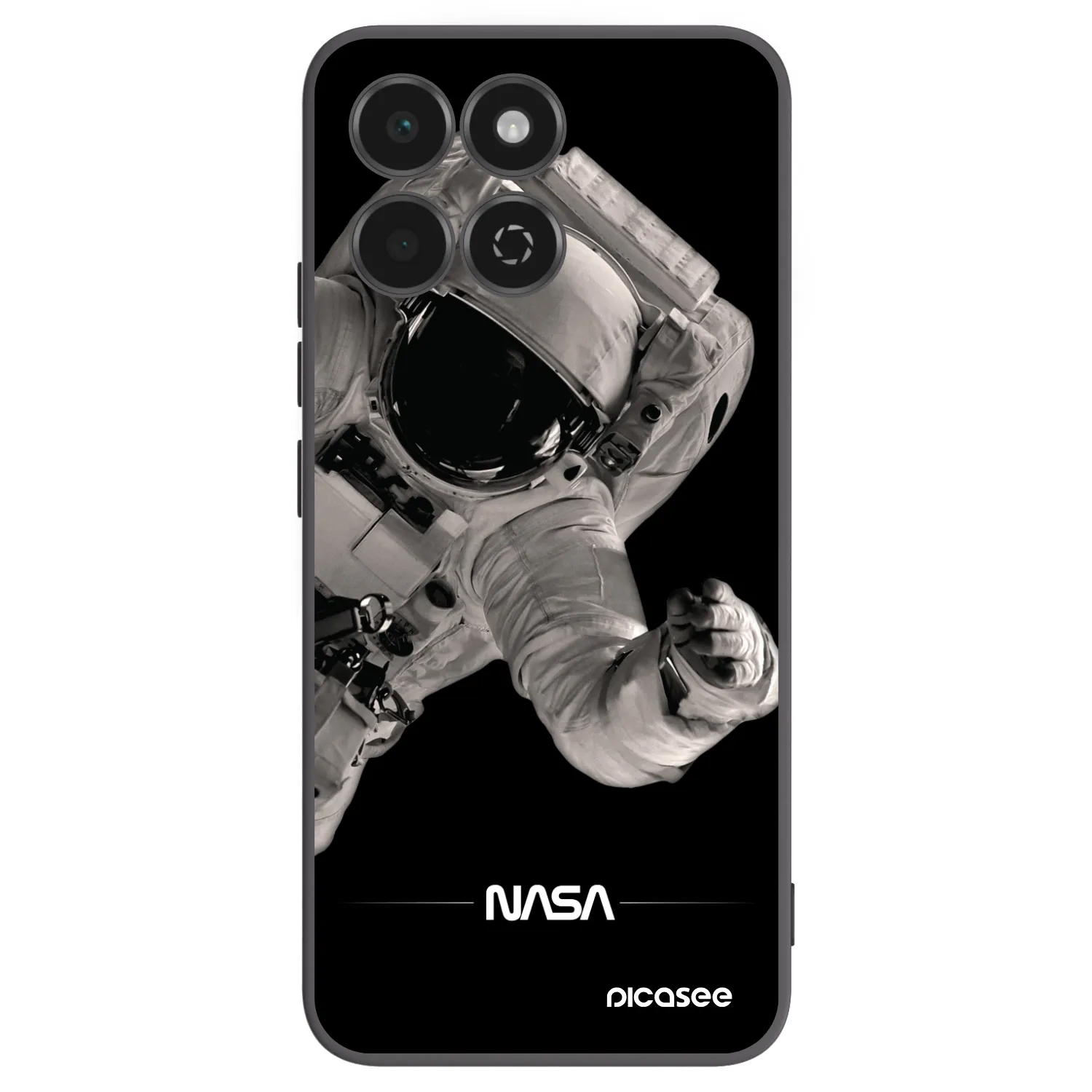 Picasee crna silikonska maskica za Honor 200 Smart 5G - Astronaut Big
