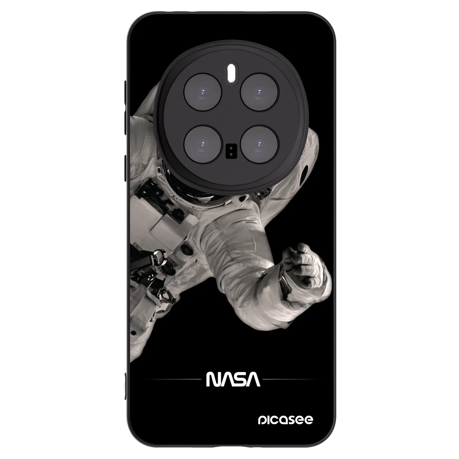 Picasee crna silikonska maskica za Honor Magic7 Pro 5G - Astronaut Big